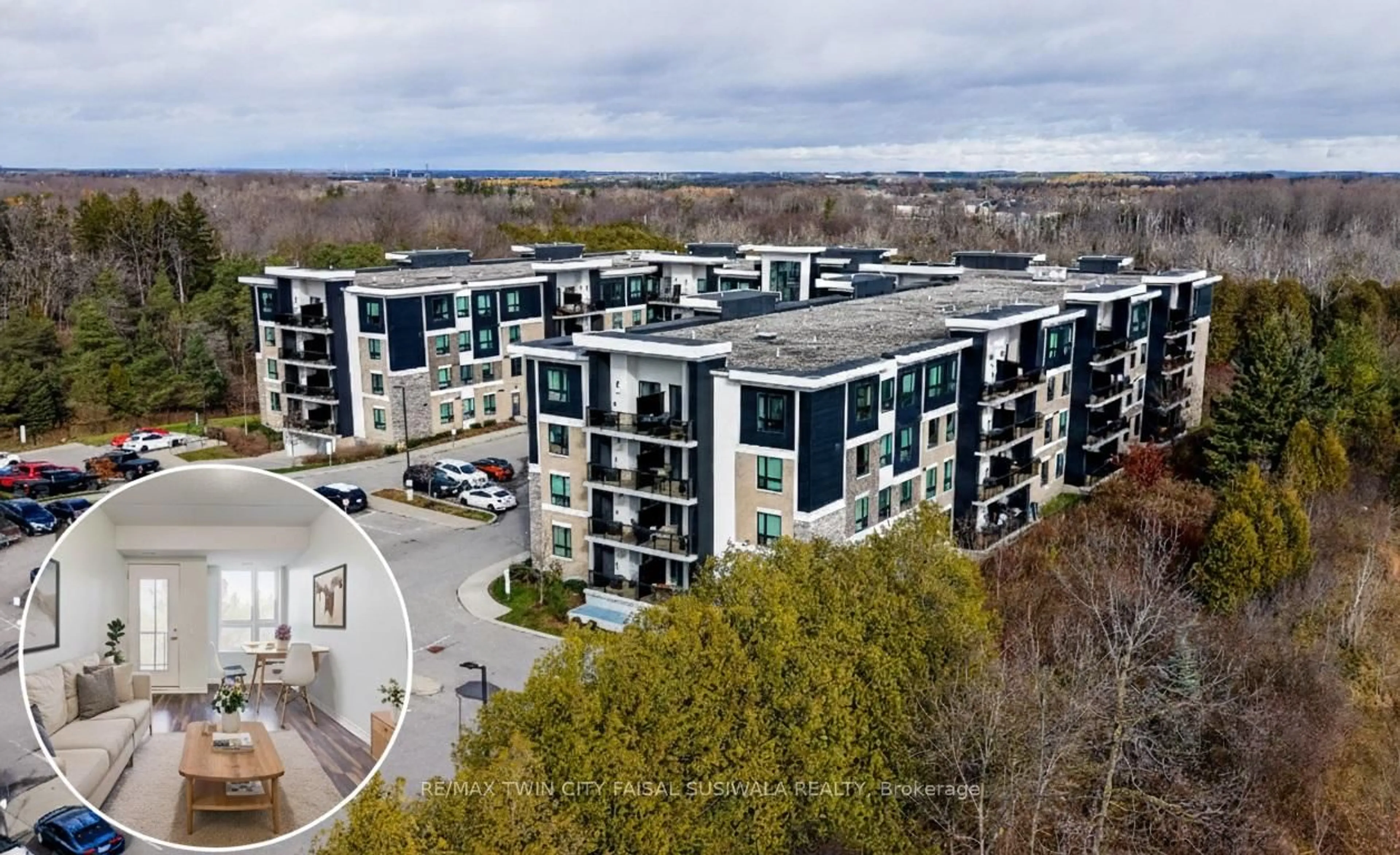 A pic from outside/outdoor area/front of a property/back of a property/a pic from drone, unknown for 1284 Gordon St #306, Guelph Ontario N1L 0M8