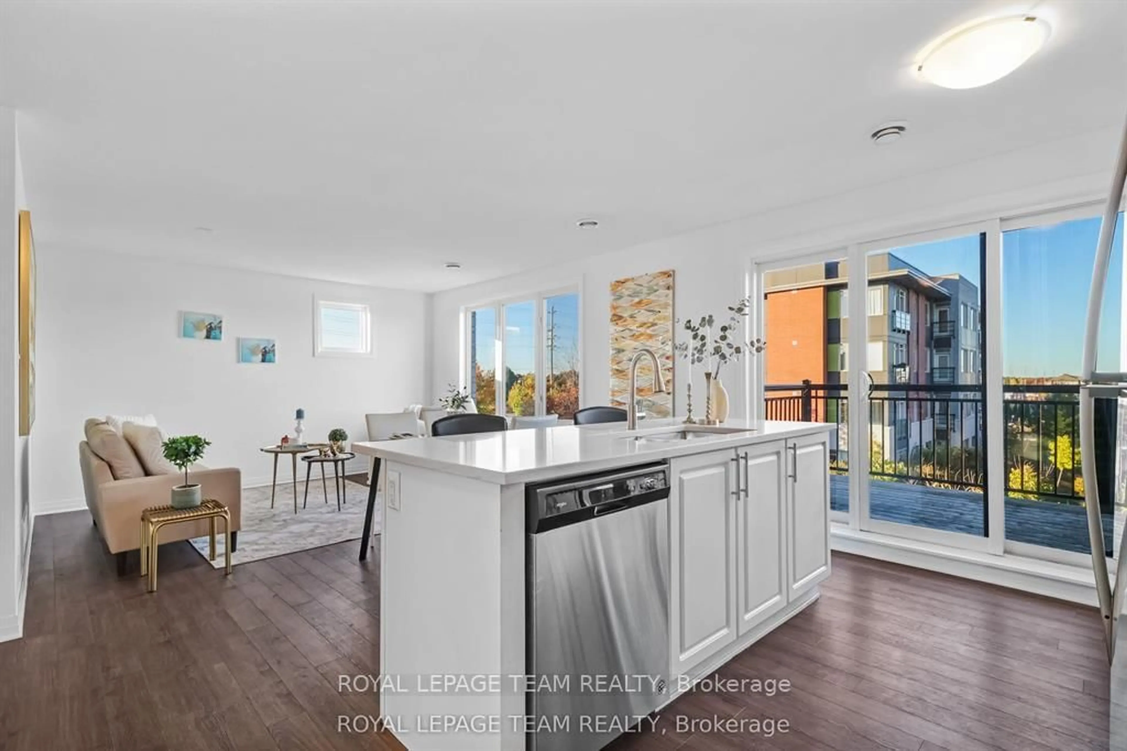 Open concept kitchen, ceramic/tile floor for 440 Via Verona Ave #C, Ottawa Ontario K2J 6B3