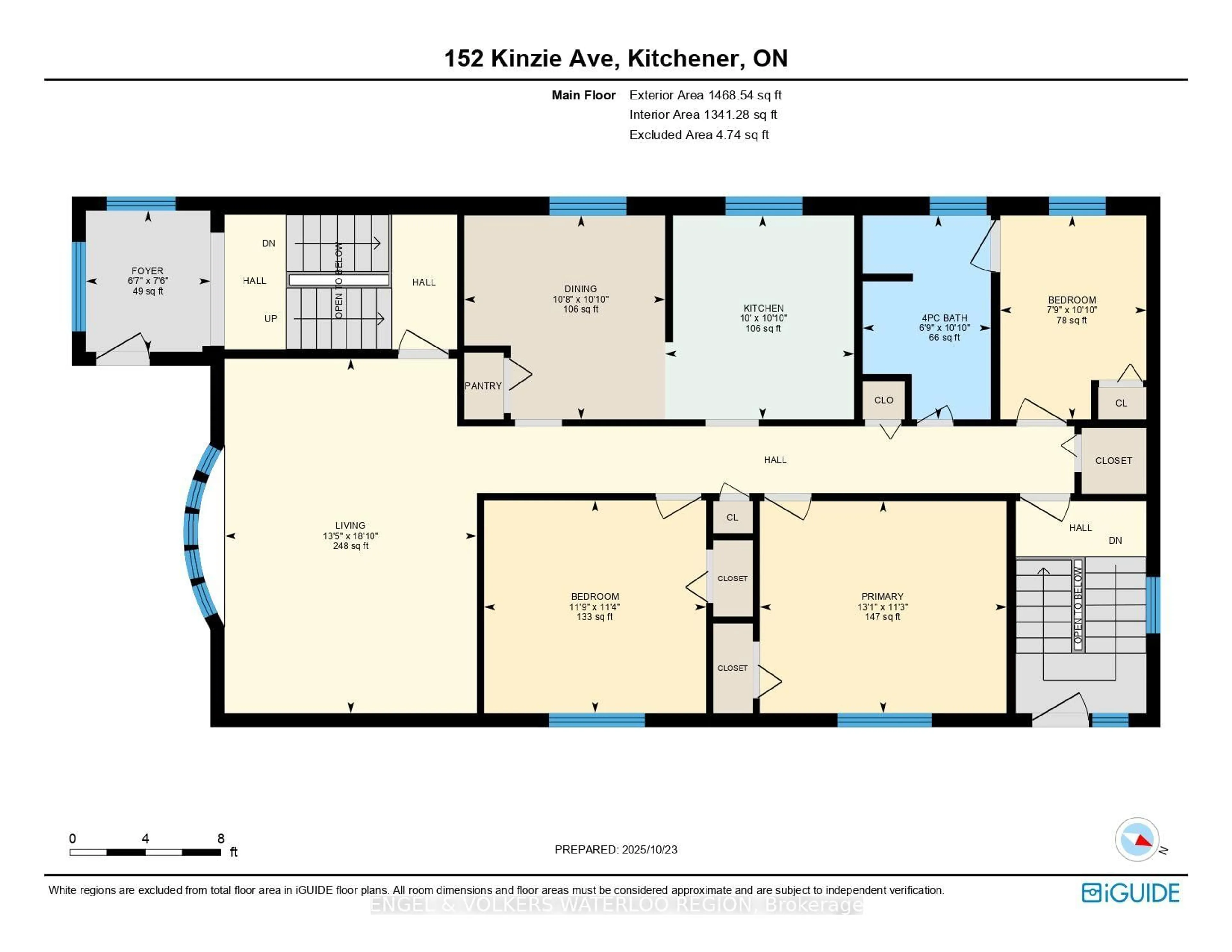 Floor plan for 152 Kinzie Ave, Kitchener Ontario N2A 2J8