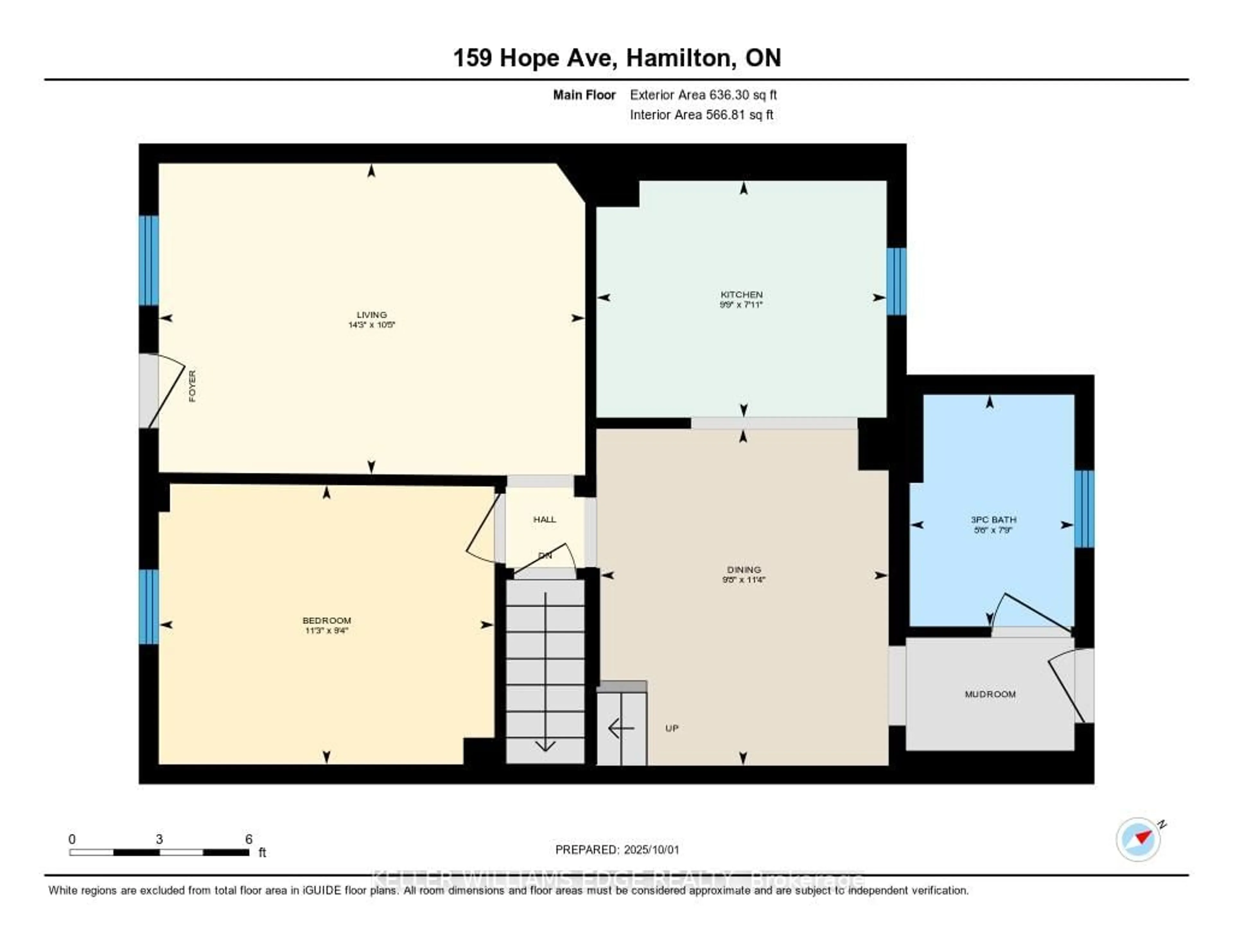Floor plan for 159 Hope Ave, Hamilton Ontario L8H 2E7