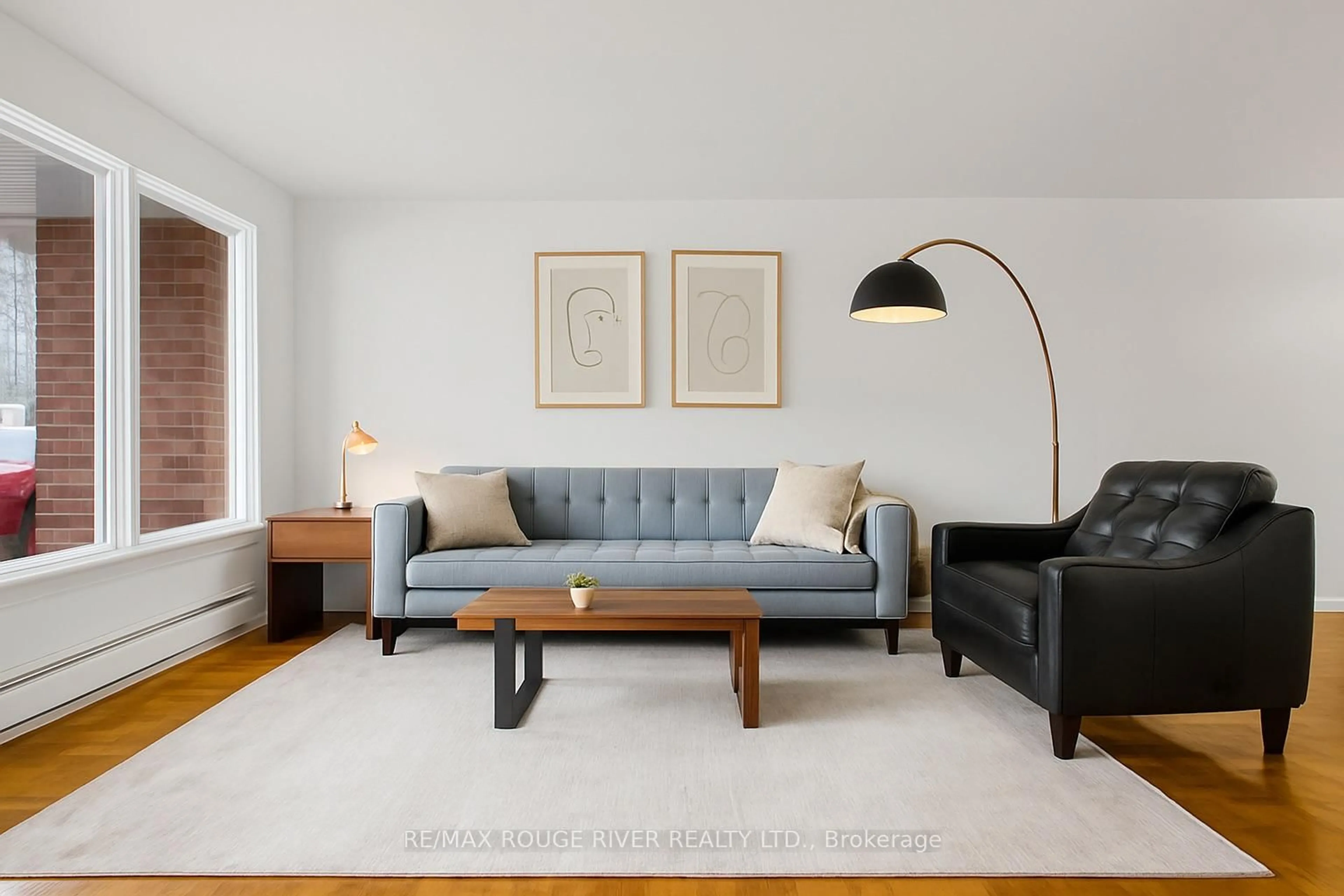 Living room with furniture, wood/laminate floor for 225 Spencer St #8, Cobourg Ontario K9A 5G2