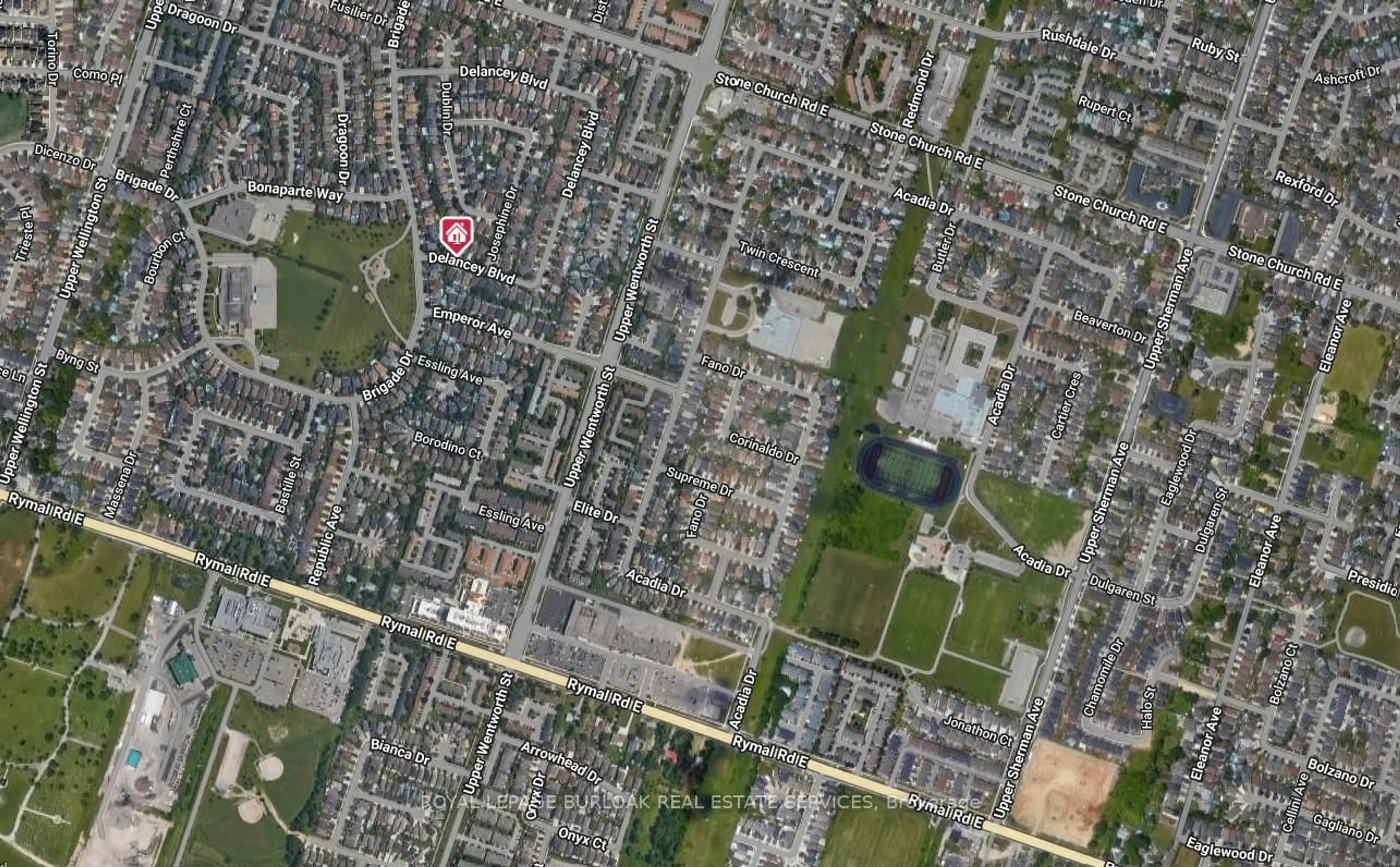 Picture of a map for 347 Delancey Blvd, Hamilton Ontario L9B 2B4