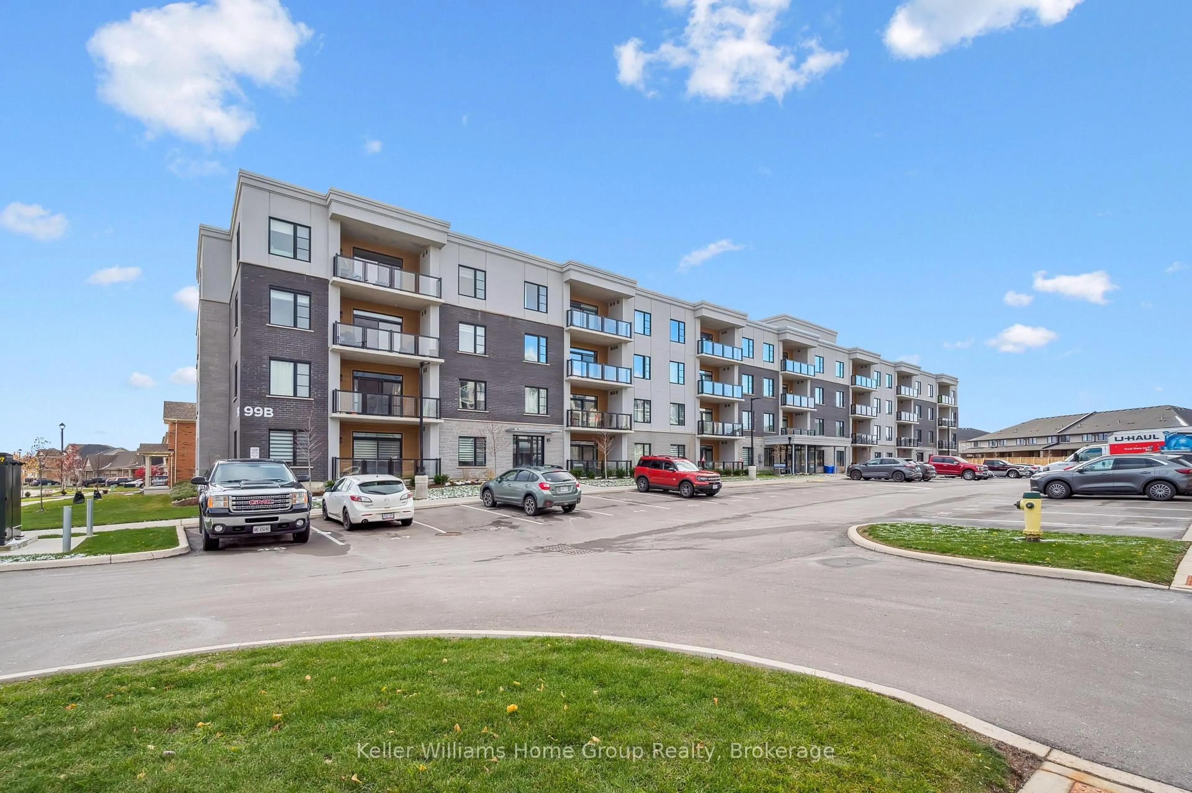 A pic from outside/outdoor area/front of a property/back of a property/a pic from drone, unknown for 99B Farley Rd #407, Centre Wellington Ontario N1M 0K5