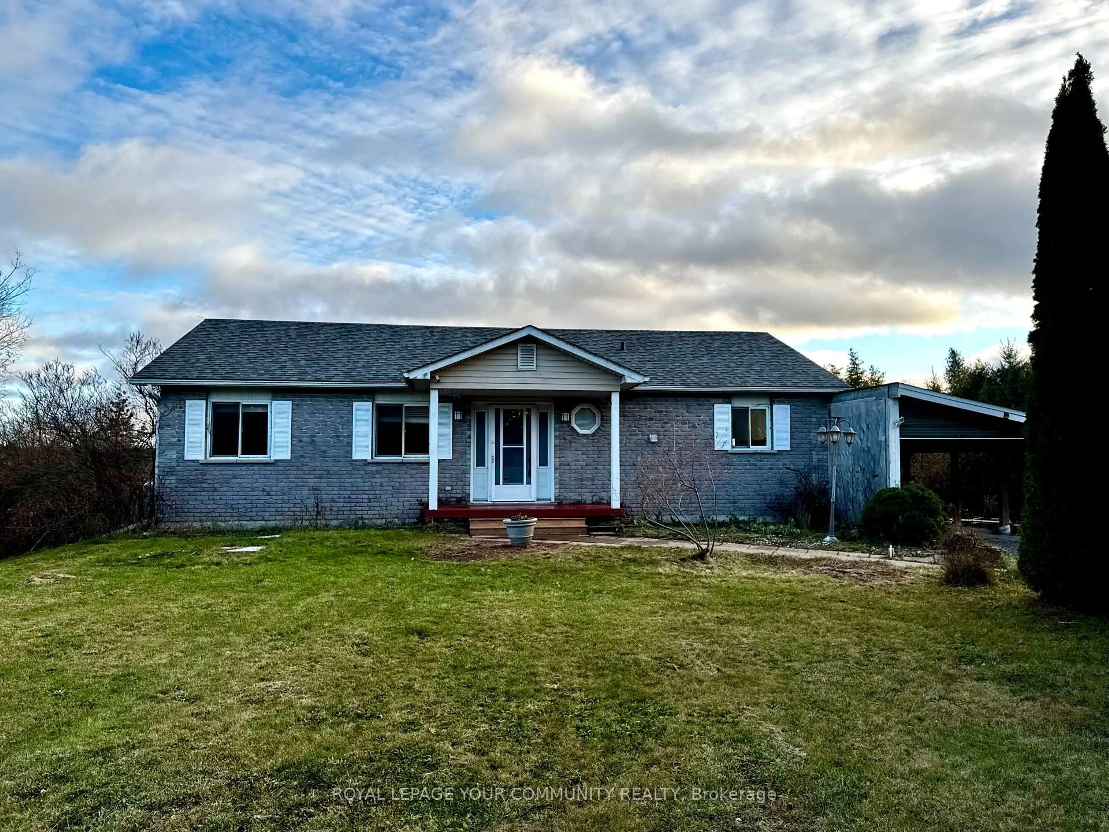 A pic from outside/outdoor area/front of a property/back of a property/a pic from drone, unknown for 586 Rohallion Rd, Kawartha Lakes Ontario L0K 1B0