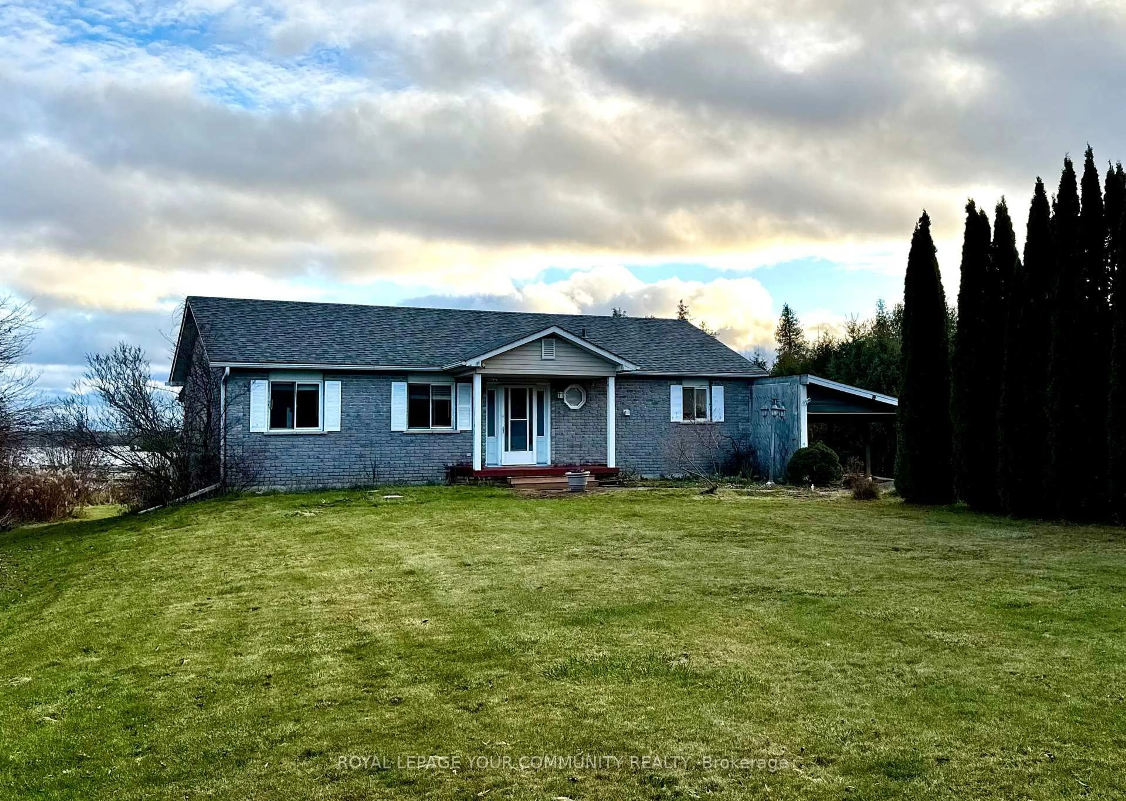 A pic from outside/outdoor area/front of a property/back of a property/a pic from drone, unknown for 586 Rohallion Rd, Kawartha Lakes Ontario L0K 1B0