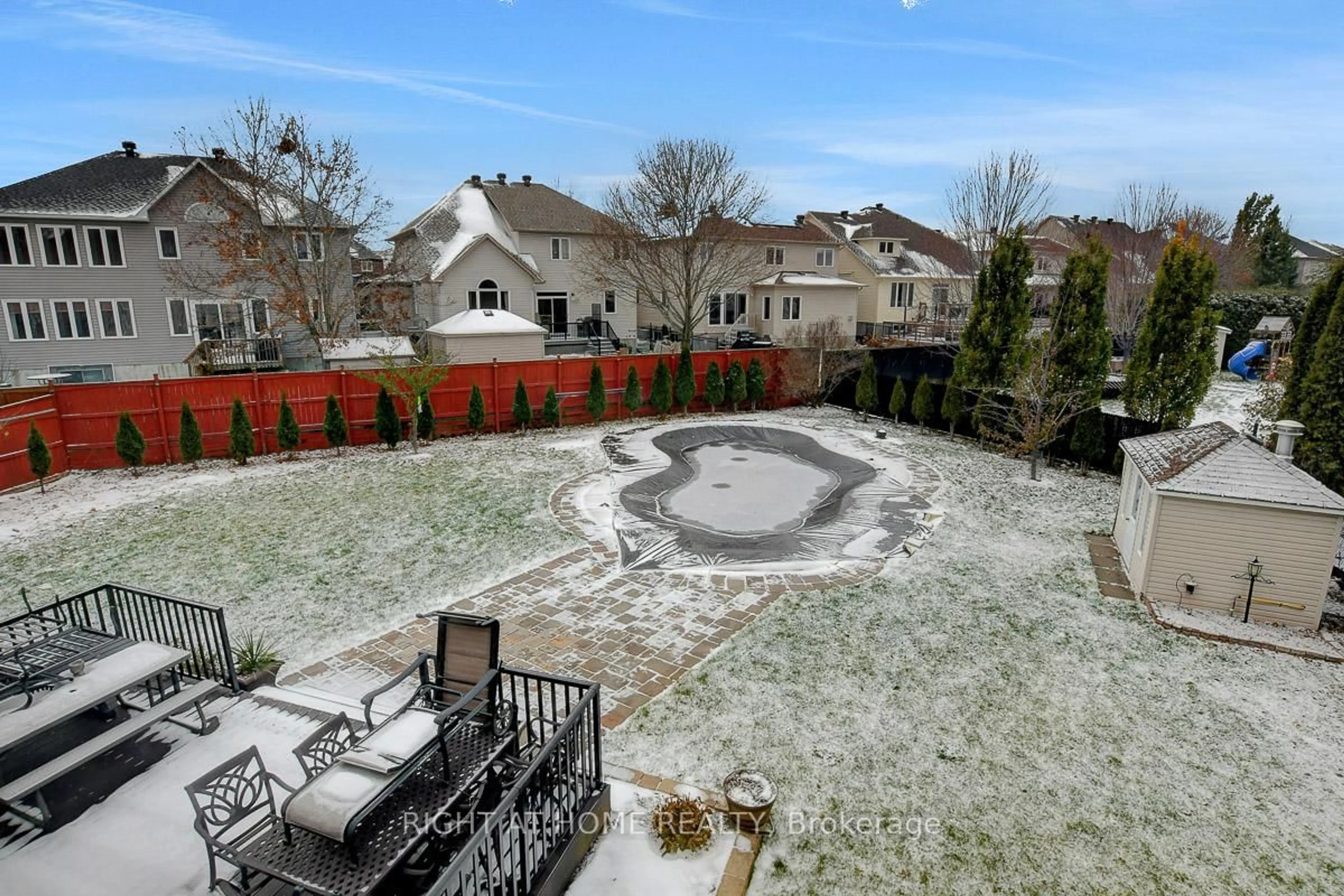 A pic from outside/outdoor area/front of a property/back of a property/a pic from drone, mountain view for 523 Landswood Way, Stittsville Ontario K2S 0A6