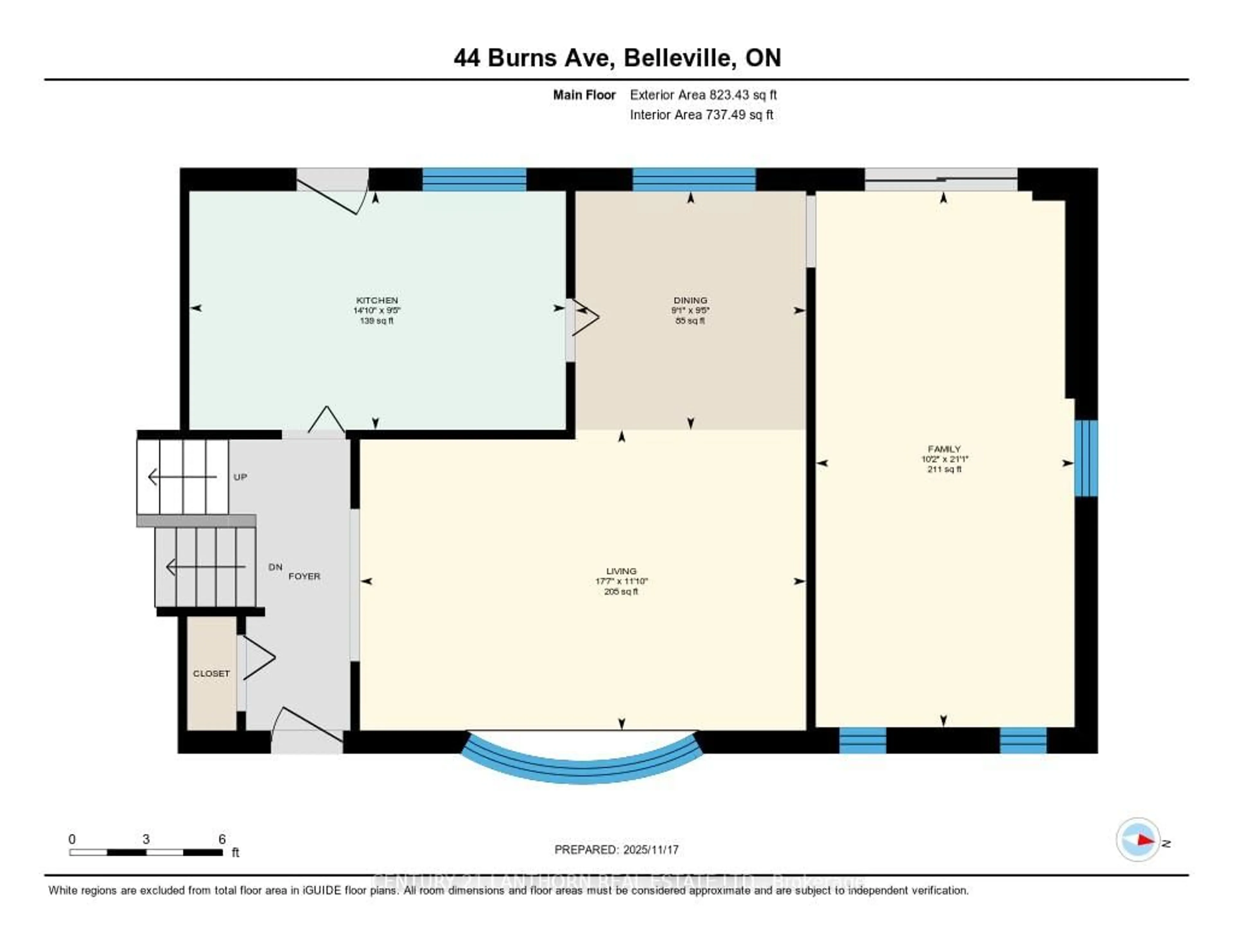 Floor plan for 44 Burns Ave, Quinte West Ontario K8R 1G2