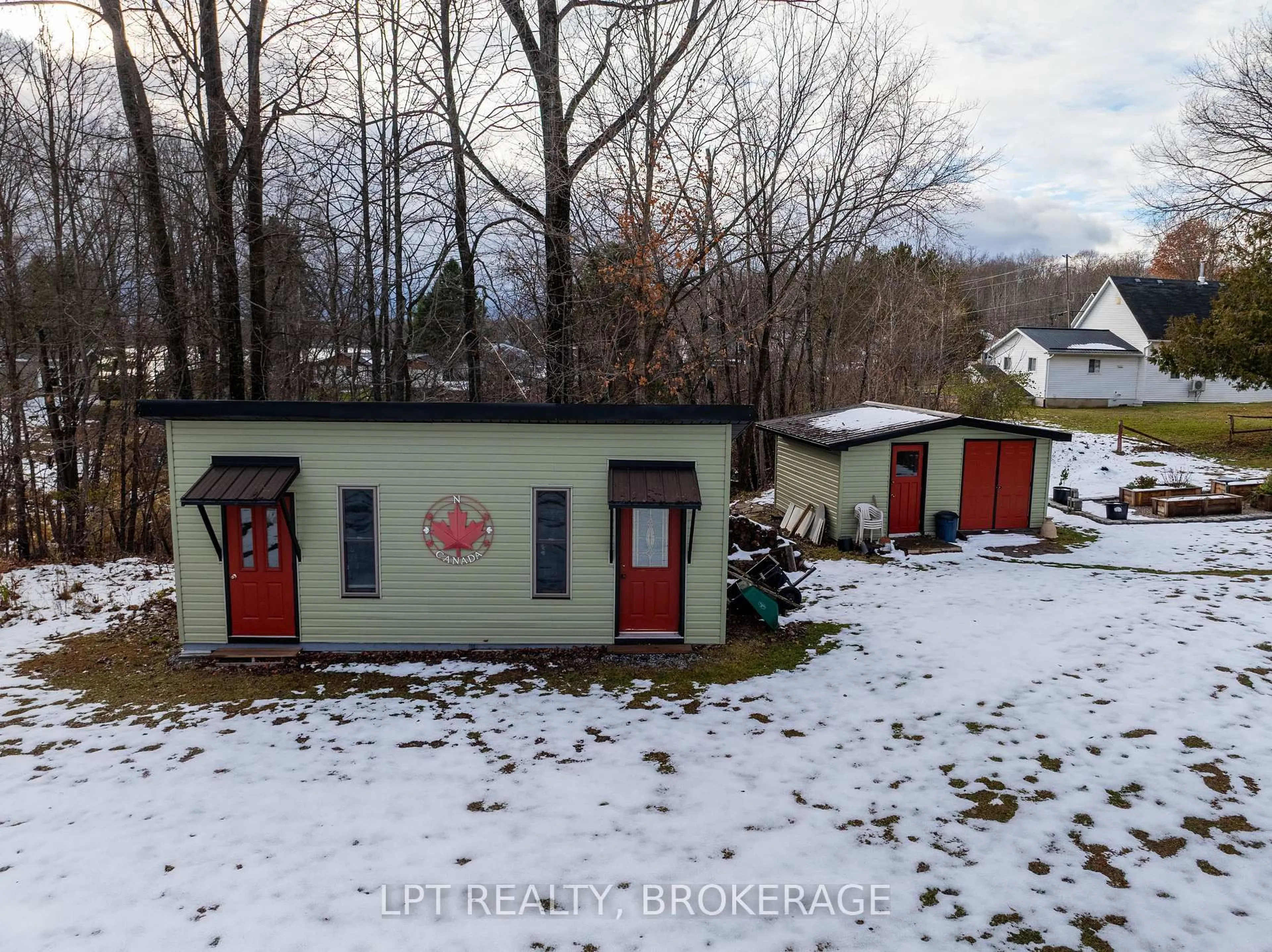 A pic from outside/outdoor area/front of a property/back of a property/a pic from drone, unknown for 1857 Crow Lake Rd, Maberly Ontario K0H 2B0