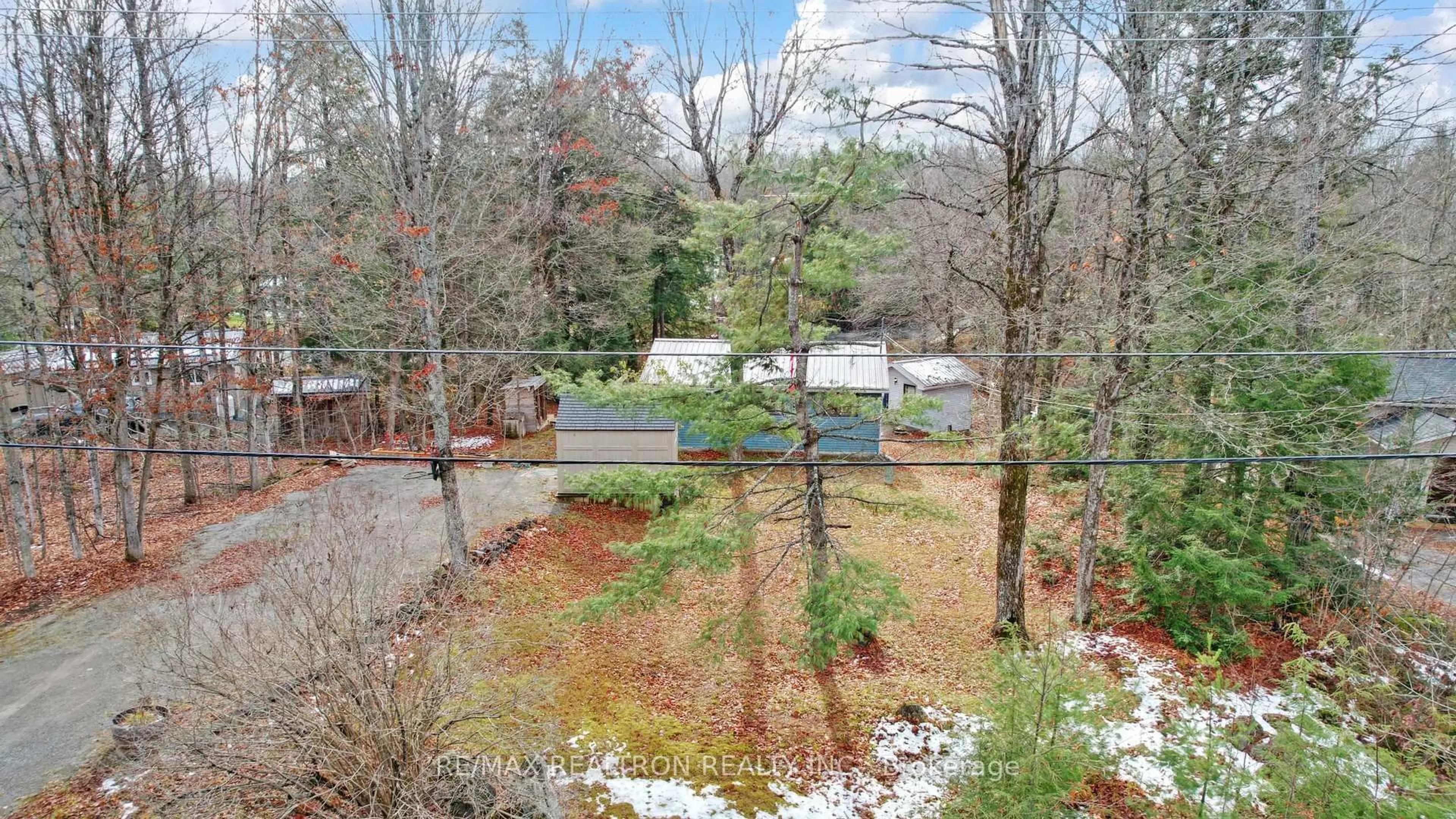 A pic from outside/outdoor area/front of a property/back of a property/a pic from drone, forest/trees view for 286 Edwina Dr, Trent Lakes Ontario K0M 1A0
