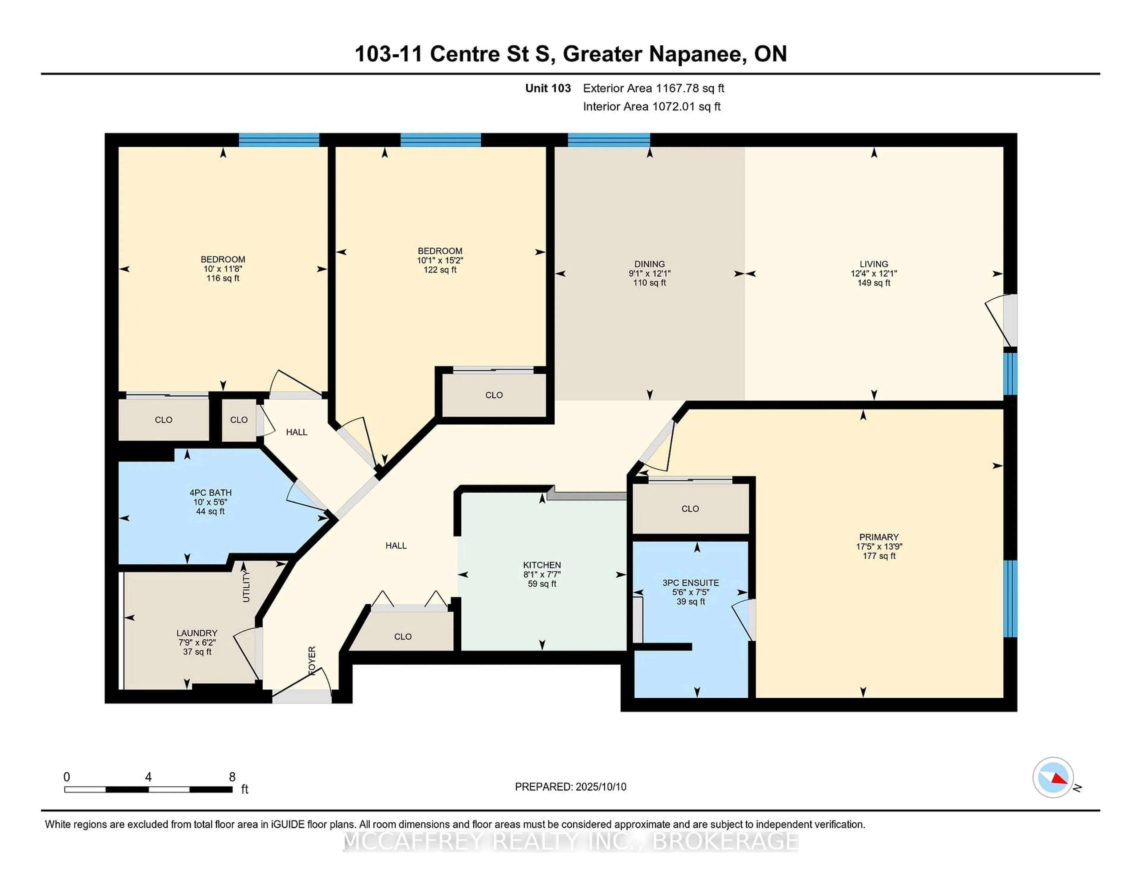 Floor plan for 11 Centre St #103, Greater Napanee Ontario K7R 3X3
