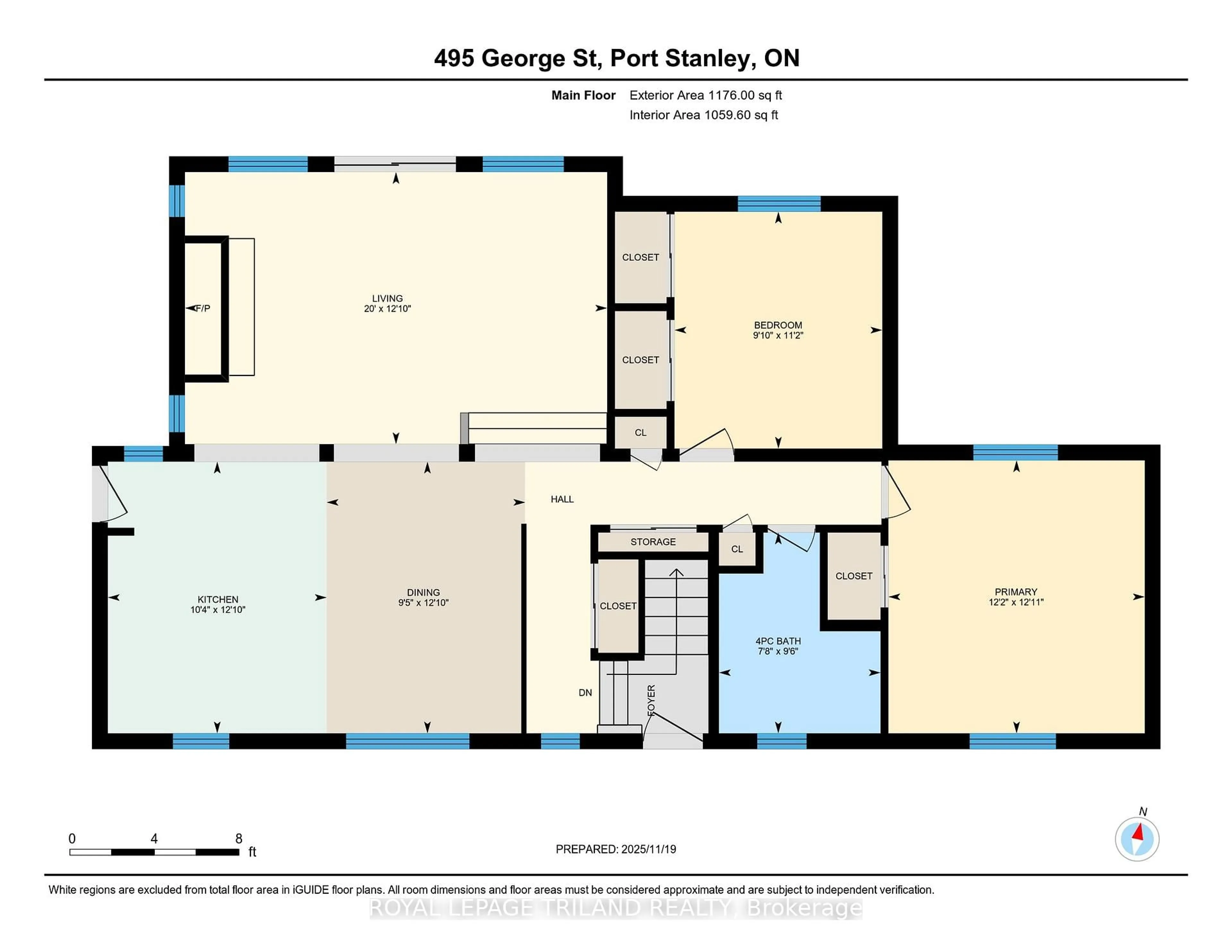 Floor plan for 495 George St, Central Elgin Ontario N5L 1H1