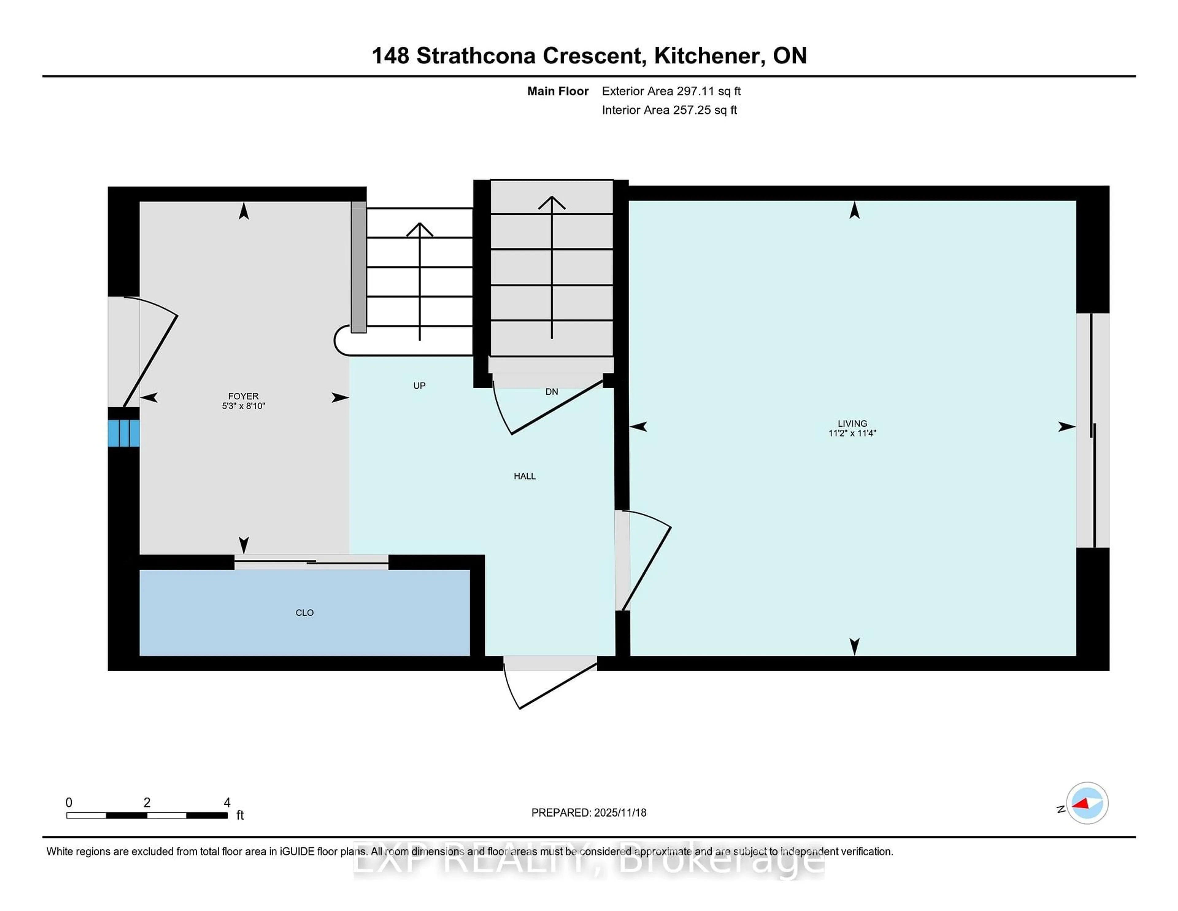 Floor plan for 148 Strathcona Cres, Kitchener Ontario N2B 2W9