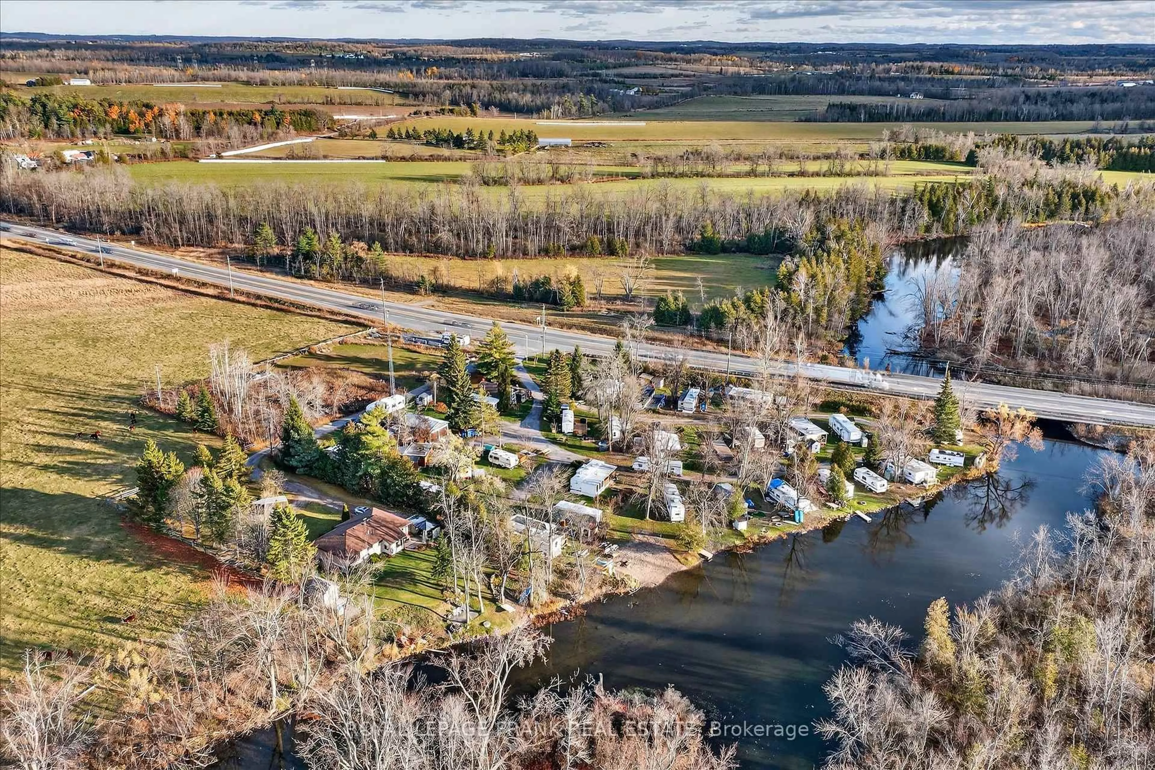 A pic from outside/outdoor area/front of a property/back of a property/a pic from drone, water/lake/river/ocean view for 2140 Highway 7, Otonabee-South Monaghan Ontario K0L 2B0