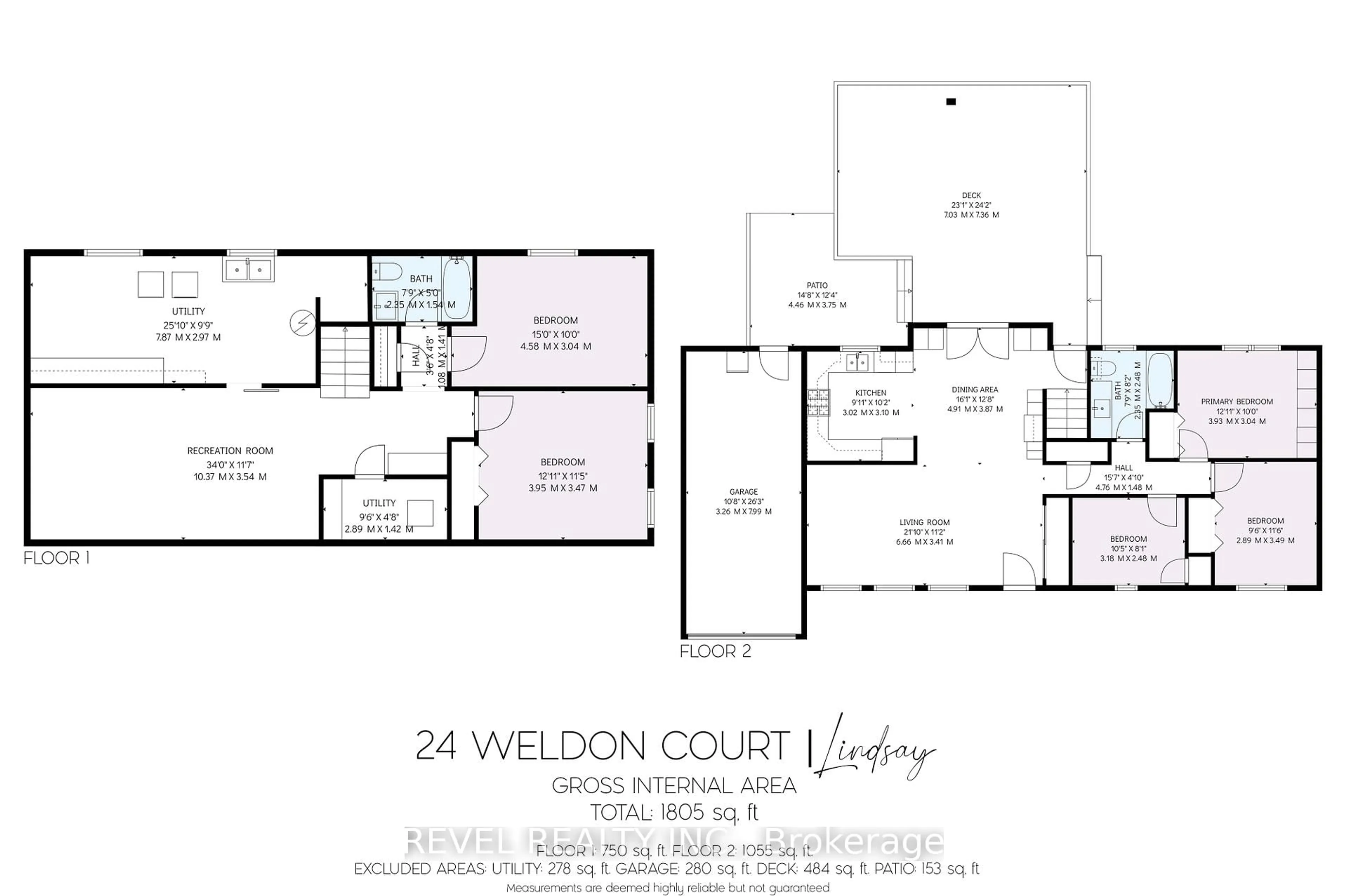 Floor plan for 24 Weldon Crt, Kawartha Lakes Ontario K9V 4P1