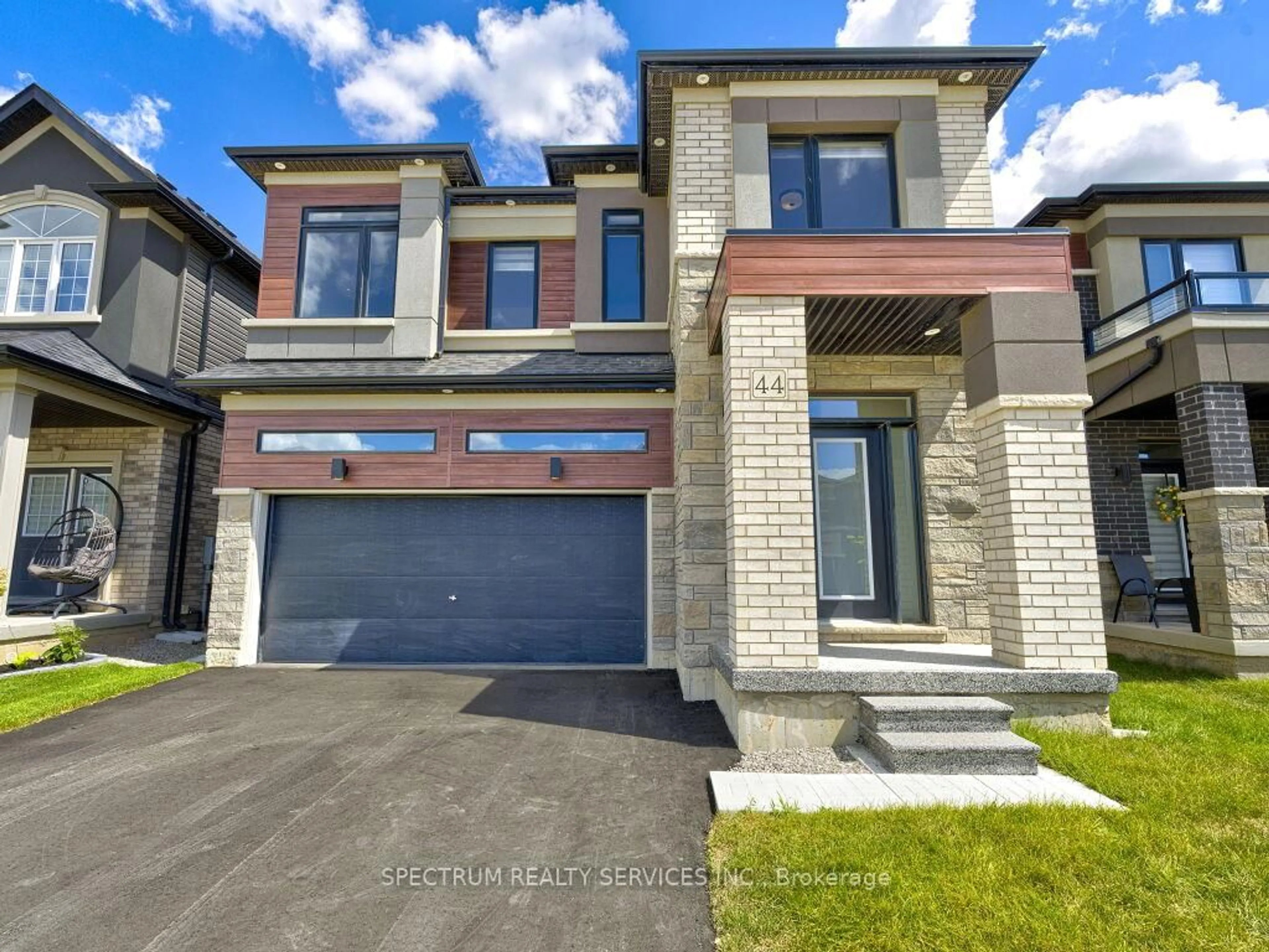 Home with brick exterior material, street for 44 Dennis Ave, Brantford Ontario N3V 0B9