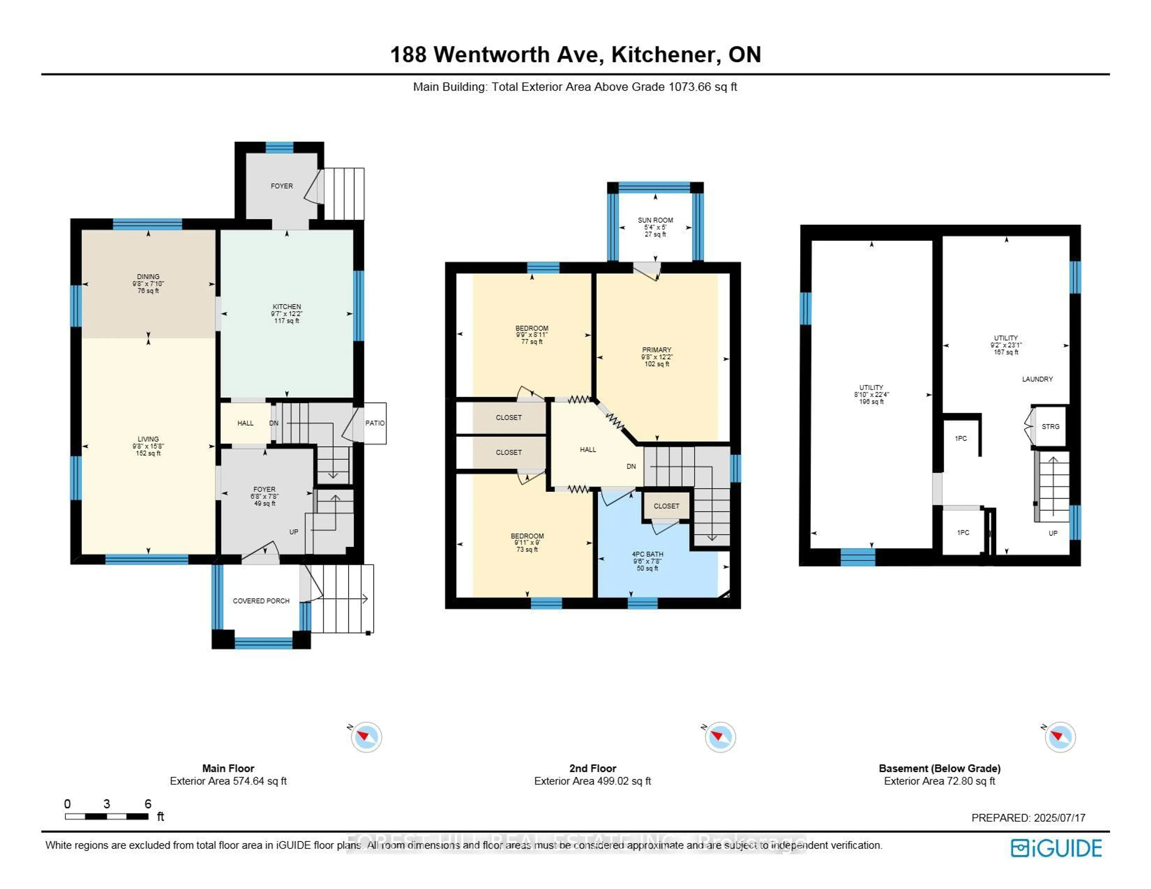 Floor plan for 188 Wentworth Ave, Kitchener Ontario N2M 3S4