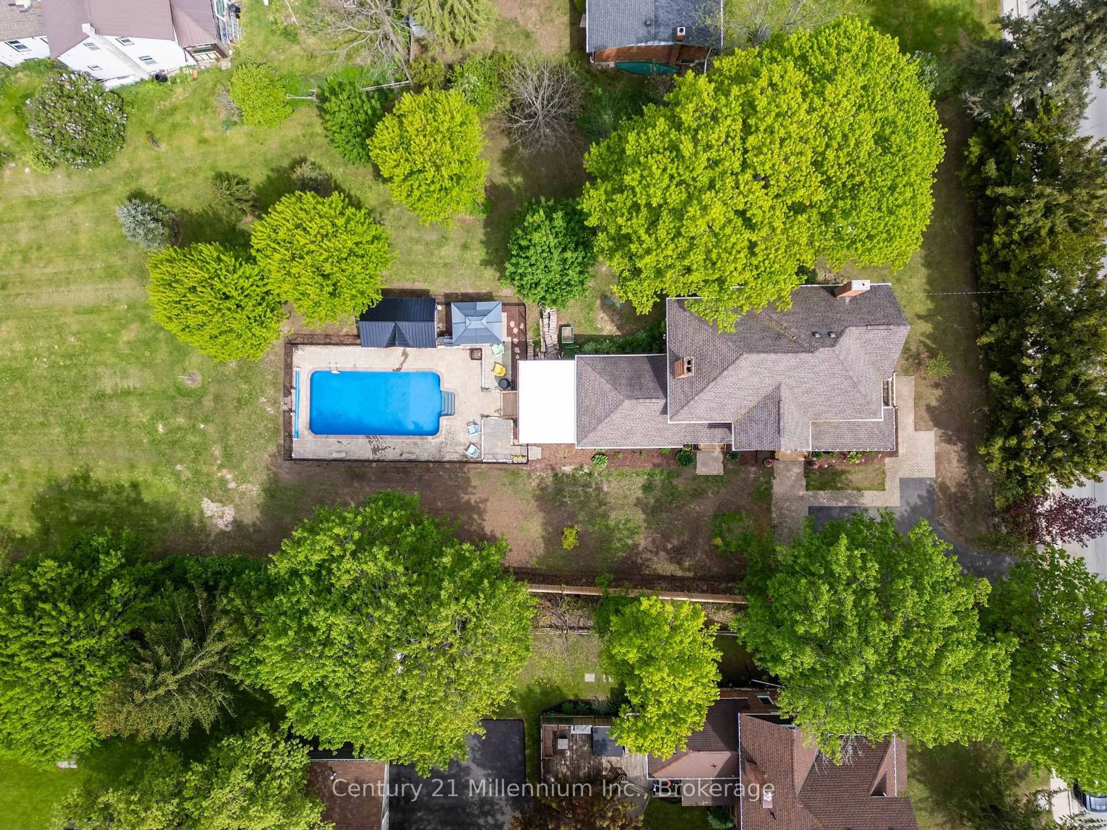 A pic from outside/outdoor area/front of a property/back of a property/a pic from drone, forest/trees view for 296 Garafraxa St St, Chatsworth Ontario N0H 1G0