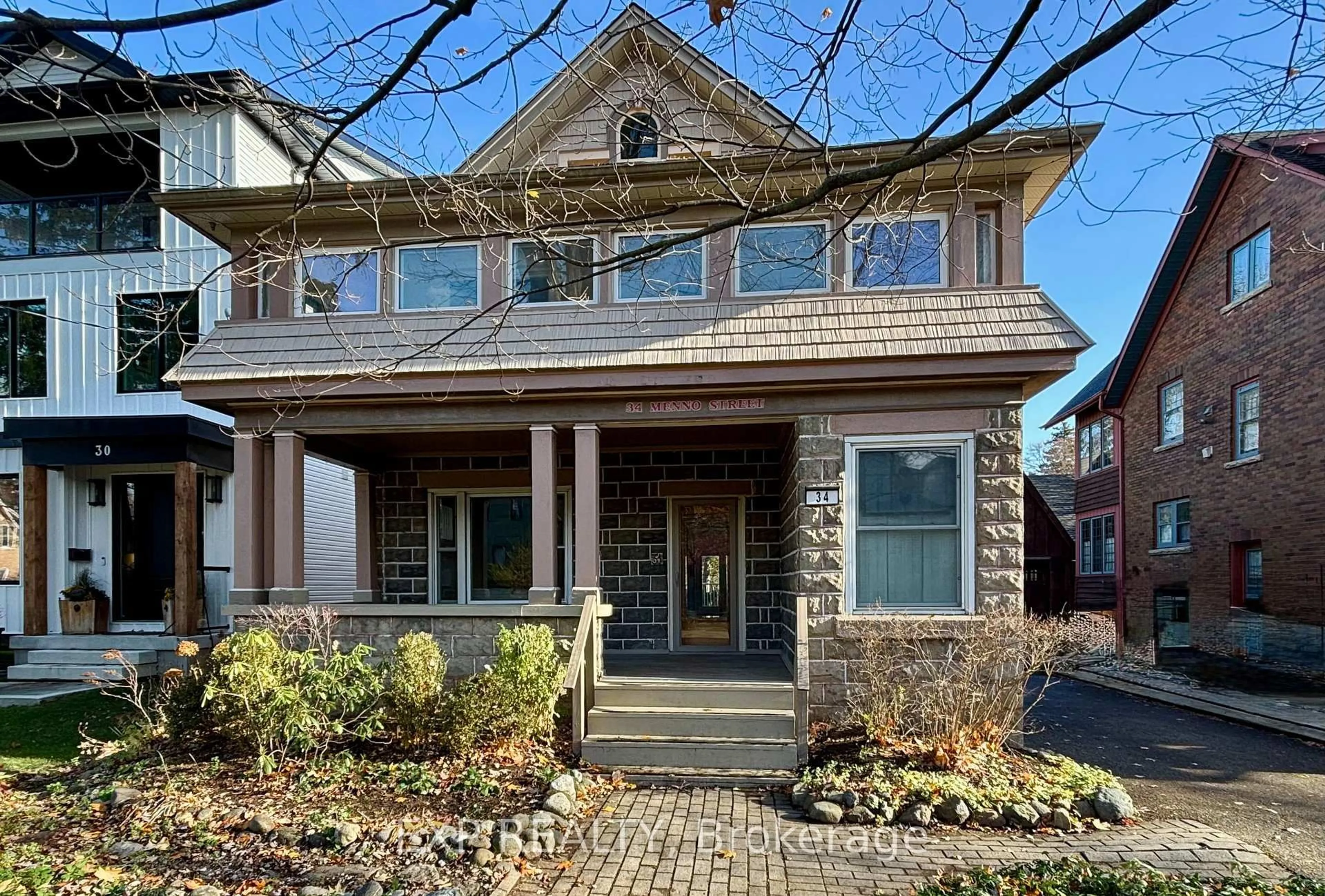 Home with brick exterior material, street for 34 Menno St, Waterloo Ontario N2L 2A7