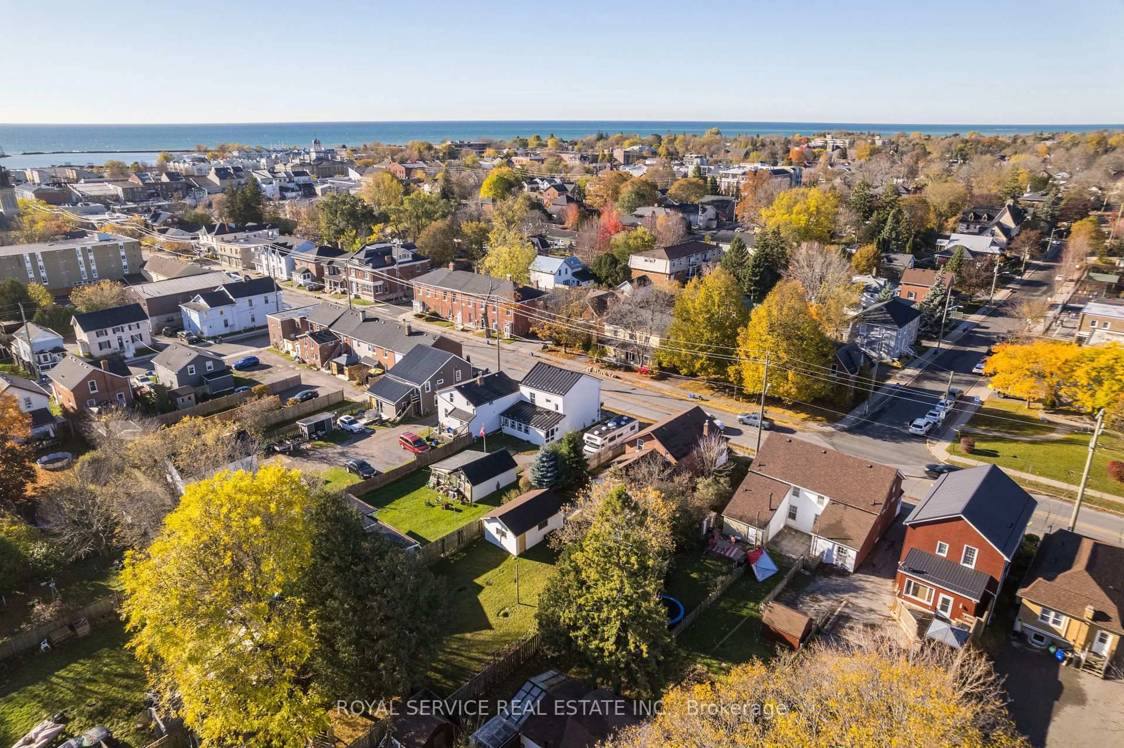 A pic from outside/outdoor area/front of a property/back of a property/a pic from drone, water/lake/river/ocean view for 370 Division St, Cobourg Ontario K9A 3R6