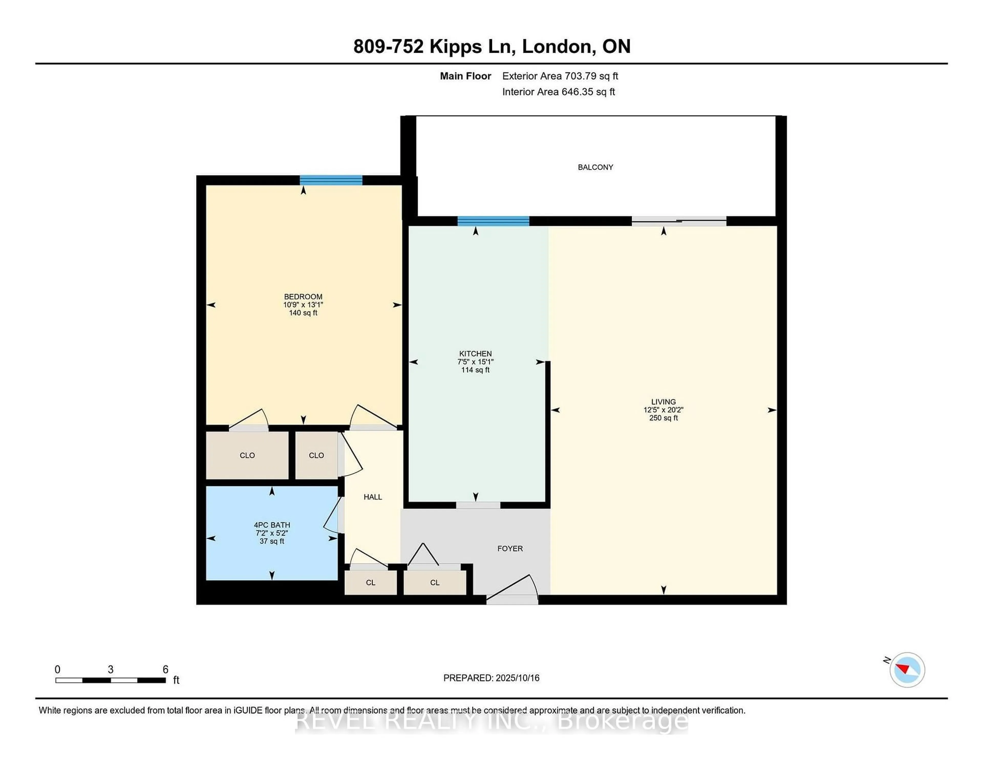 Floor plan for 752 Kipps Lane #809, London East Ontario N5Y 4V4