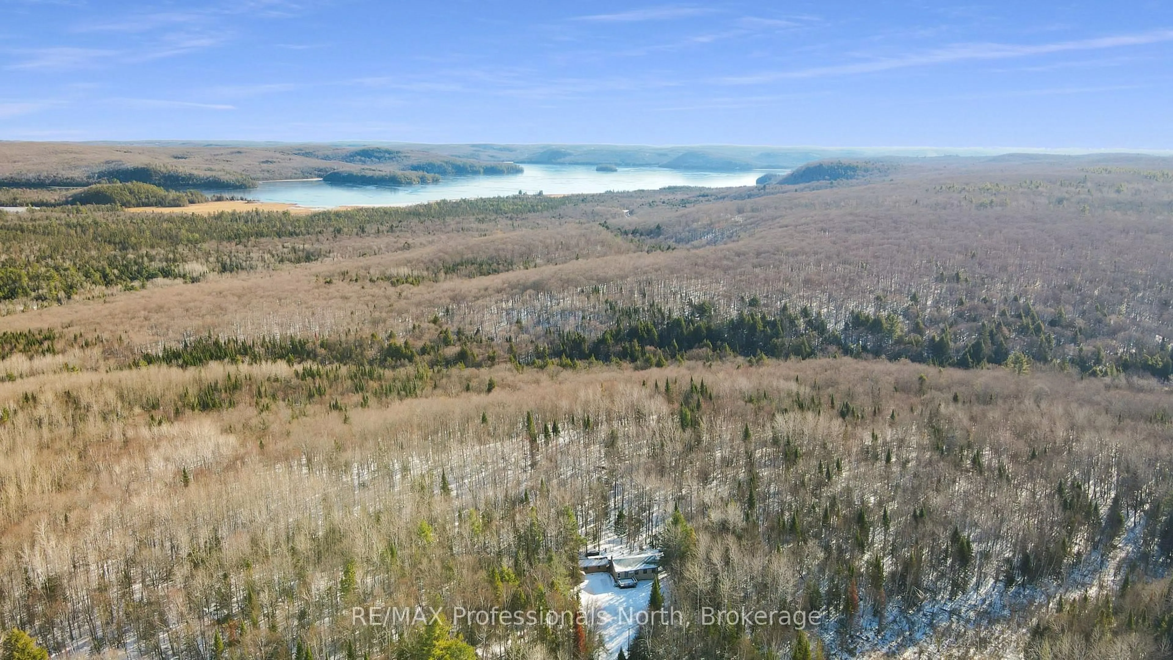 A pic from outside/outdoor area/front of a property/back of a property/a pic from drone, water/lake/river/ocean view for 1171 Fishtail Lake Rd, Dysart et al Ontario K0L 1M1