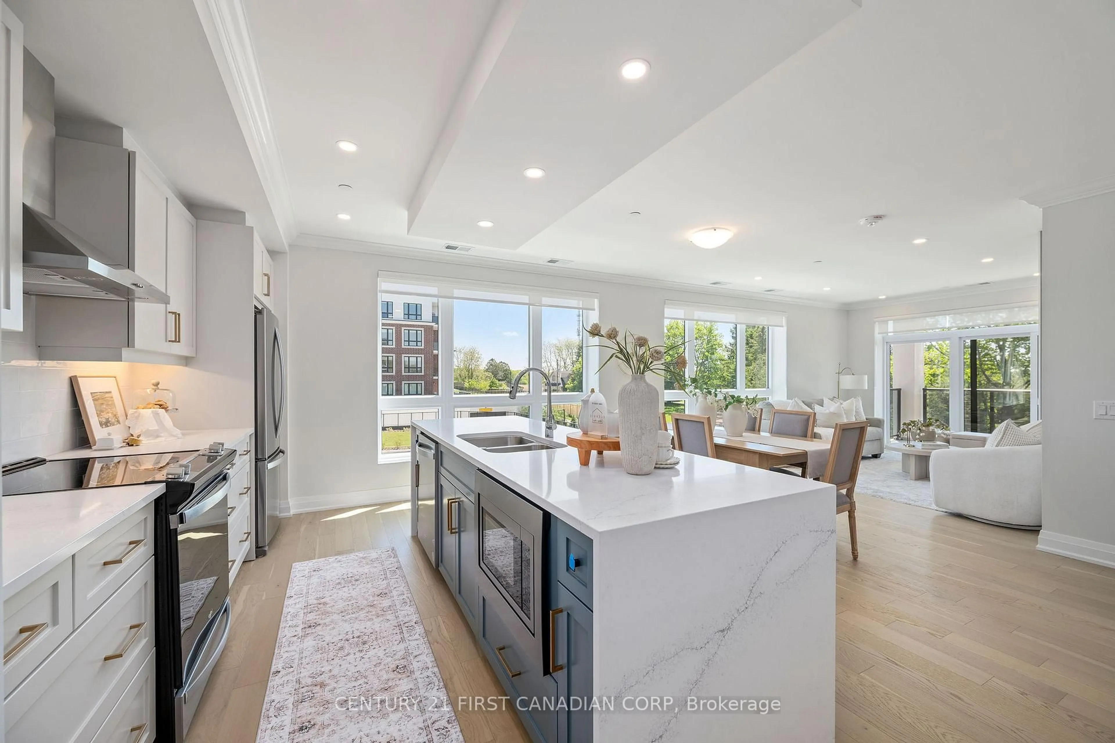 Open concept kitchen, ceramic/tile floor for 1975 Fountain Grass Dr #204, London South Ontario N6K 0M3