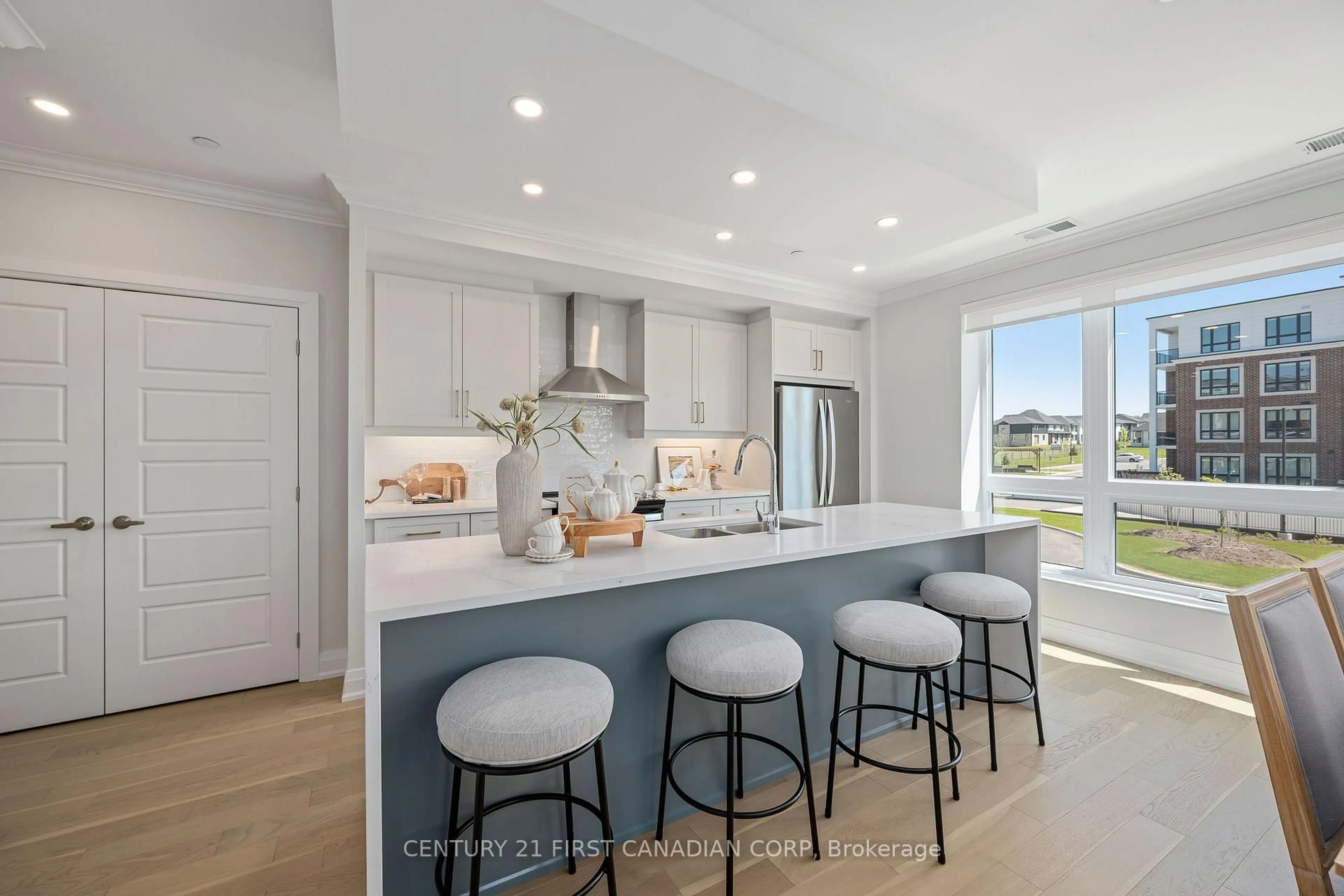 Open concept kitchen, ceramic/tile floor for 1975 Fountain Grass Dr #204, London South Ontario N6K 0M3