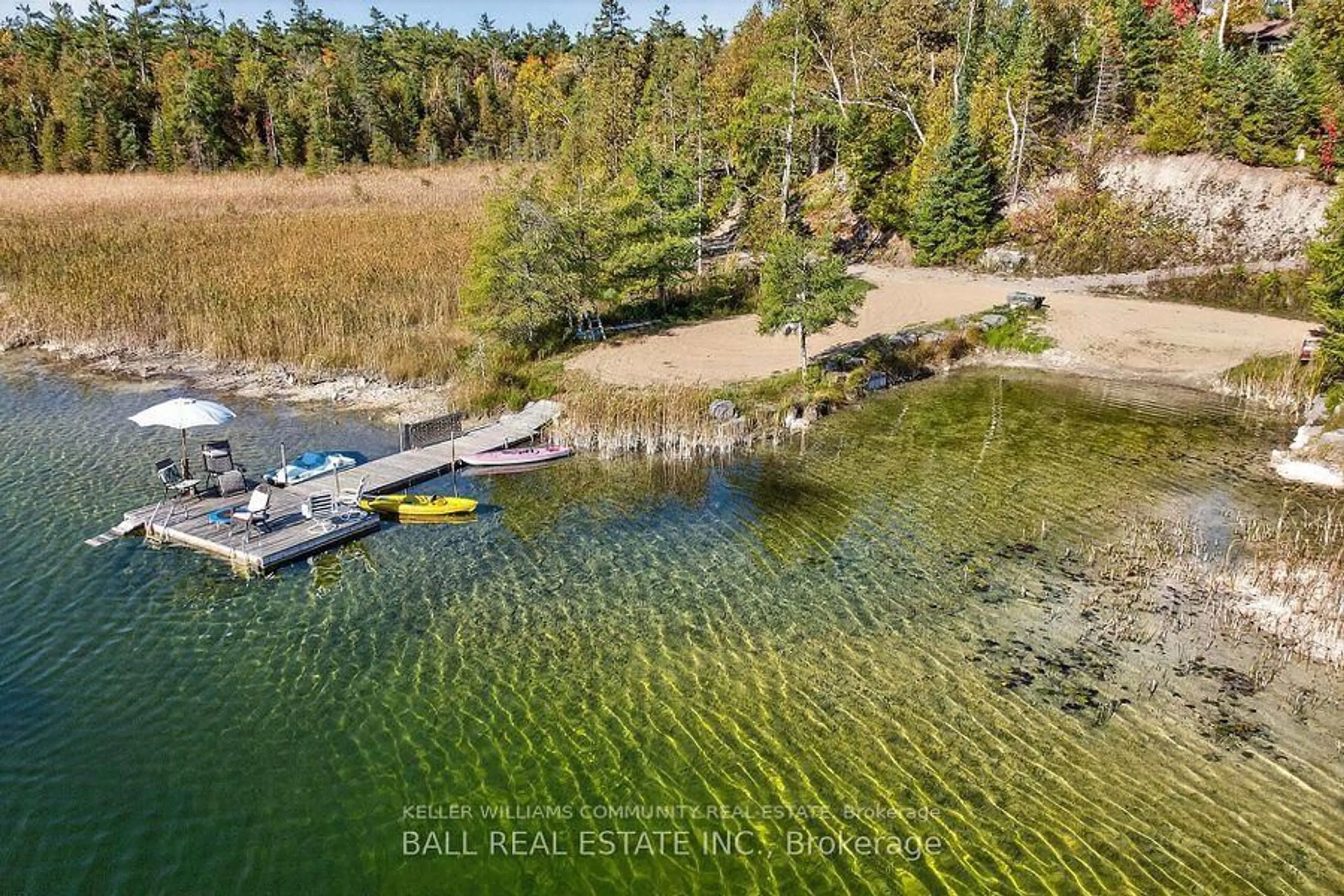 A pic from outside/outdoor area/front of a property/back of a property/a pic from drone, water/lake/river/ocean view for 1352 County Rd 49 Rd, Trent Lakes Ontario K0M 1A0