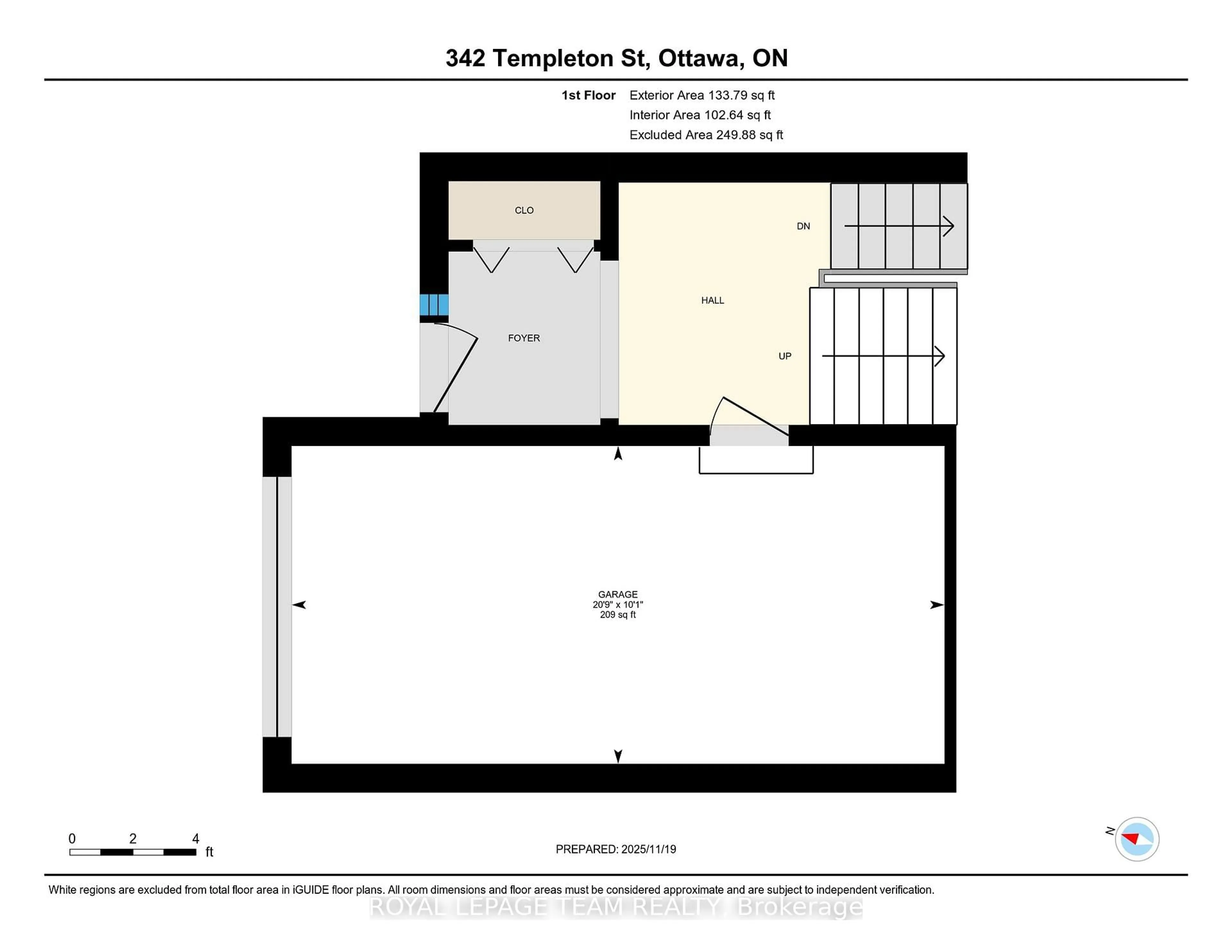 Floor plan for 342 Templeton St, Ottawa Ontario K1N 9P7