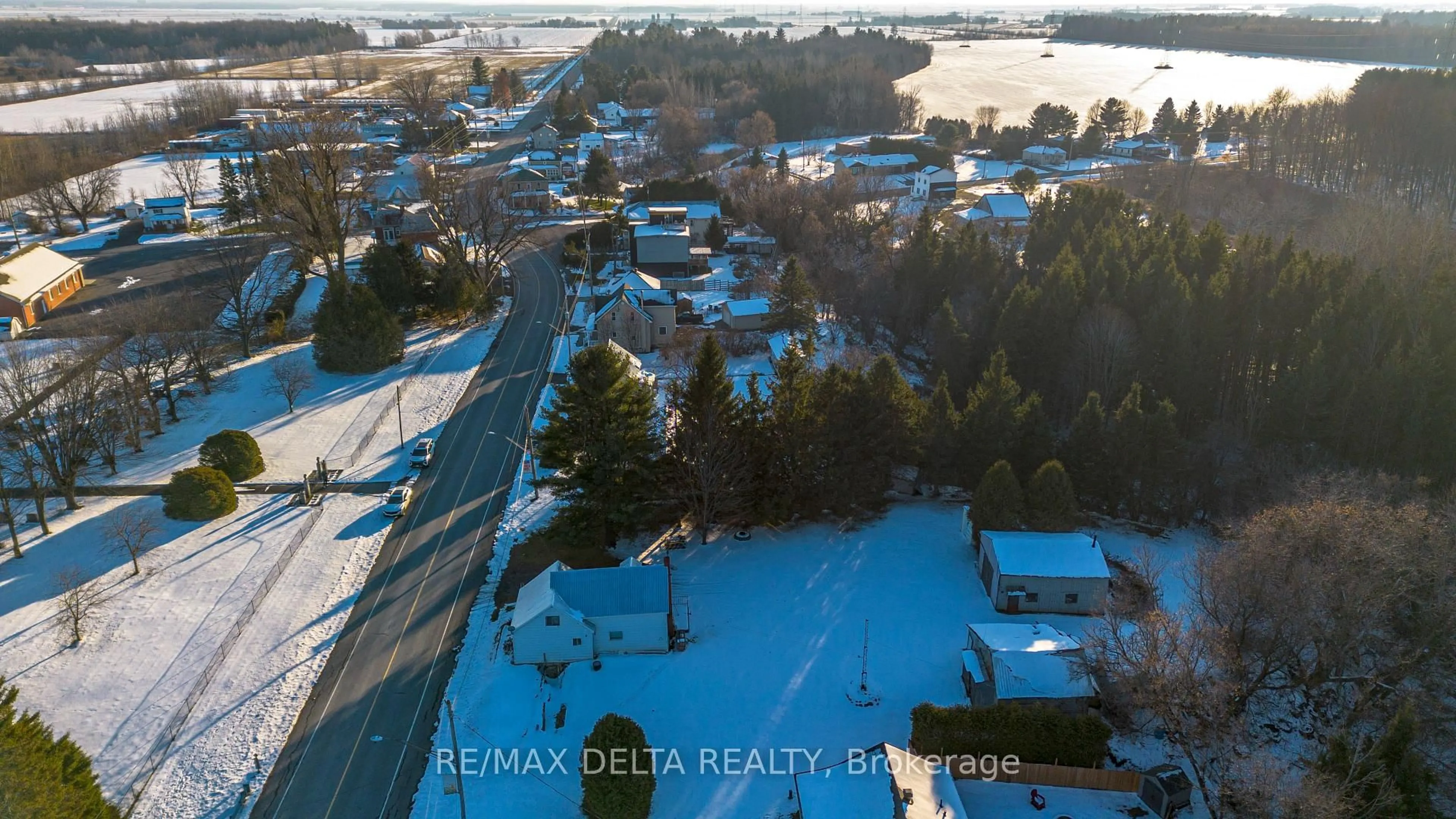 A pic from outside/outdoor area/front of a property/back of a property/a pic from drone, street for 222 County Rd. 22 Rd, The Nation Ontario K0B 1N0