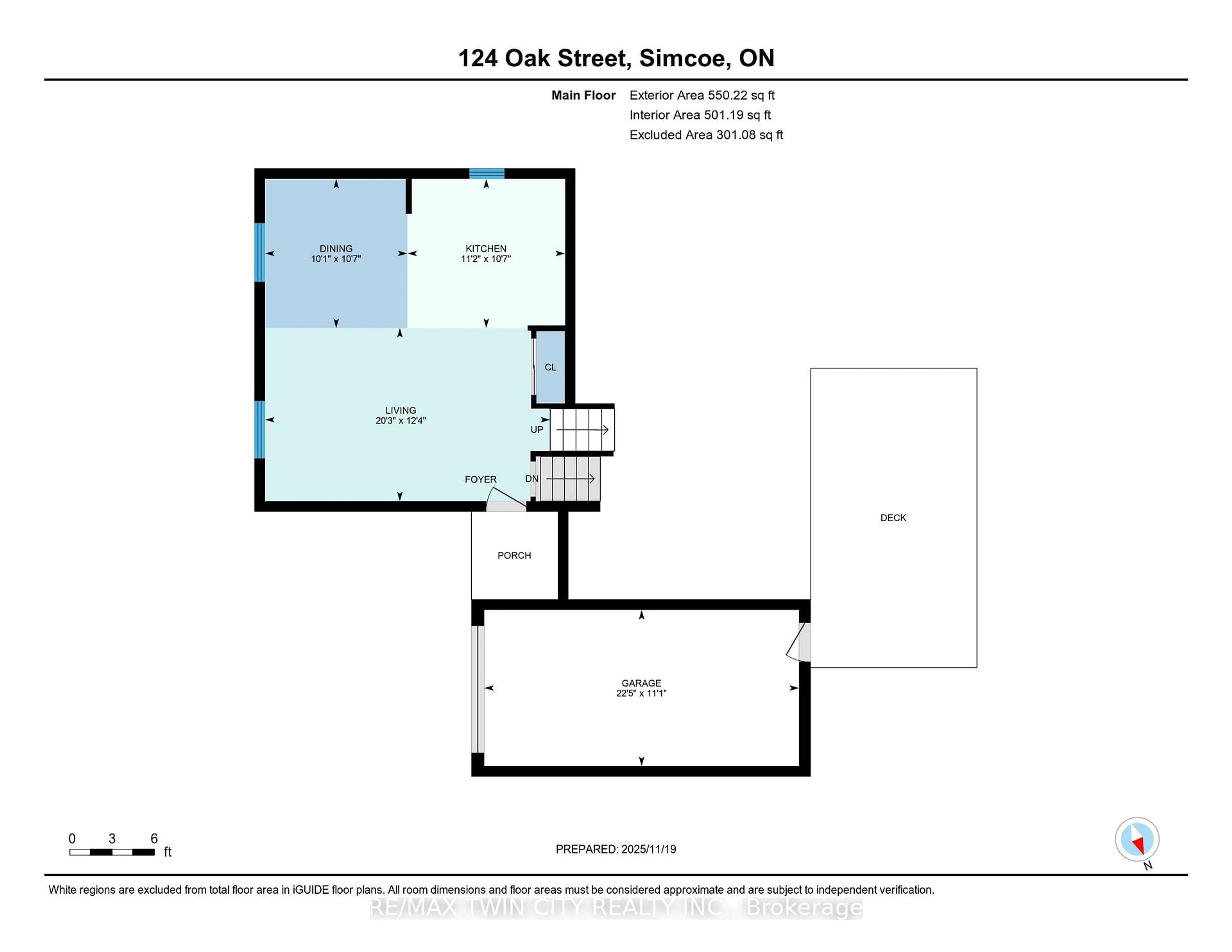 Floor plan for 124 OAK St, Norfolk Ontario N3Y 4S3
