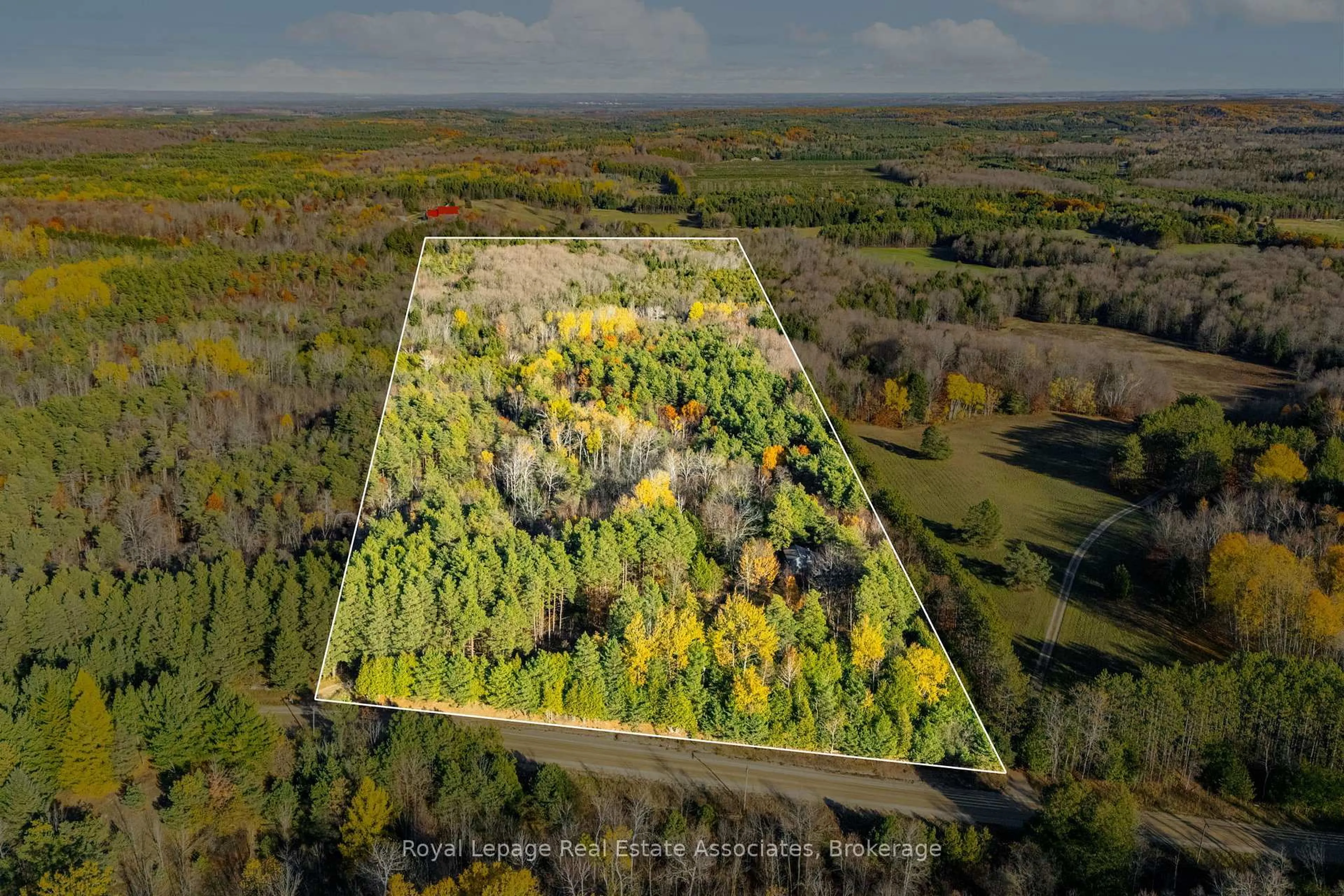 A pic from outside/outdoor area/front of a property/back of a property/a pic from drone, forest/trees view for 758129 2ND Line, Mulmur Ontario L9V 0G8