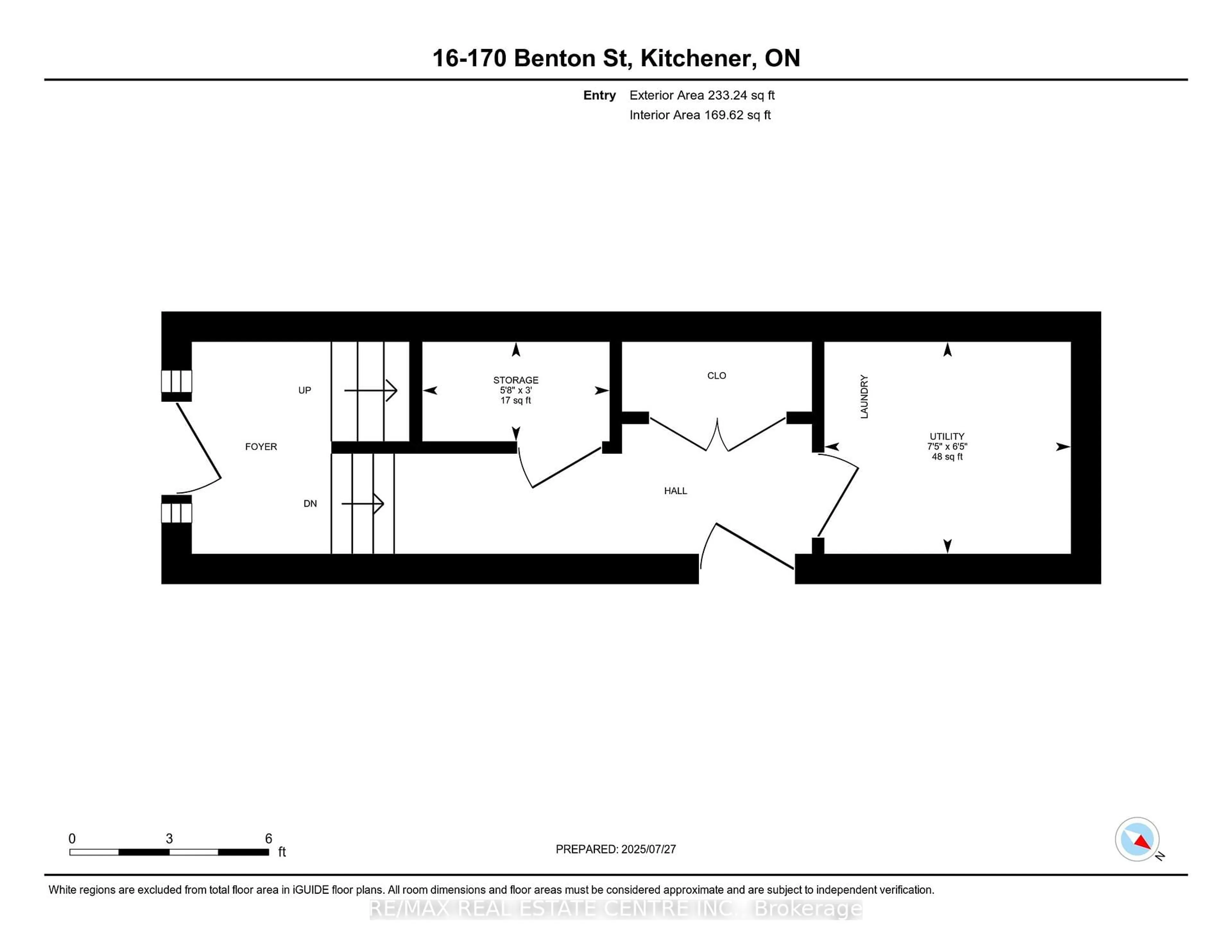 Floor plan for 170 Benton St, Kitchener Ontario N2G 3H8