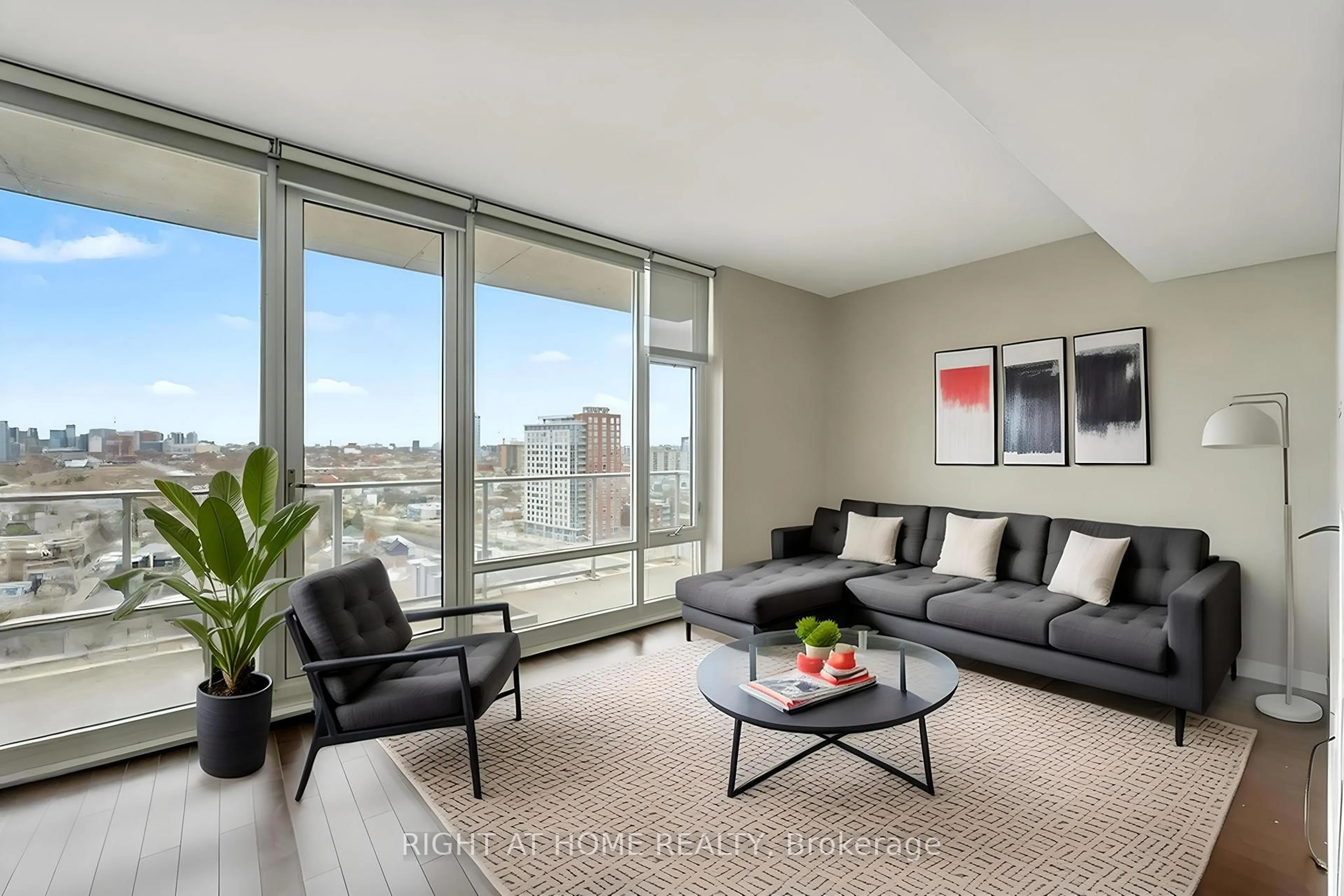 Living room with furniture, unknown for 201 Parkdale Ave #1602, Ottawa Ontario K1Y 1E8