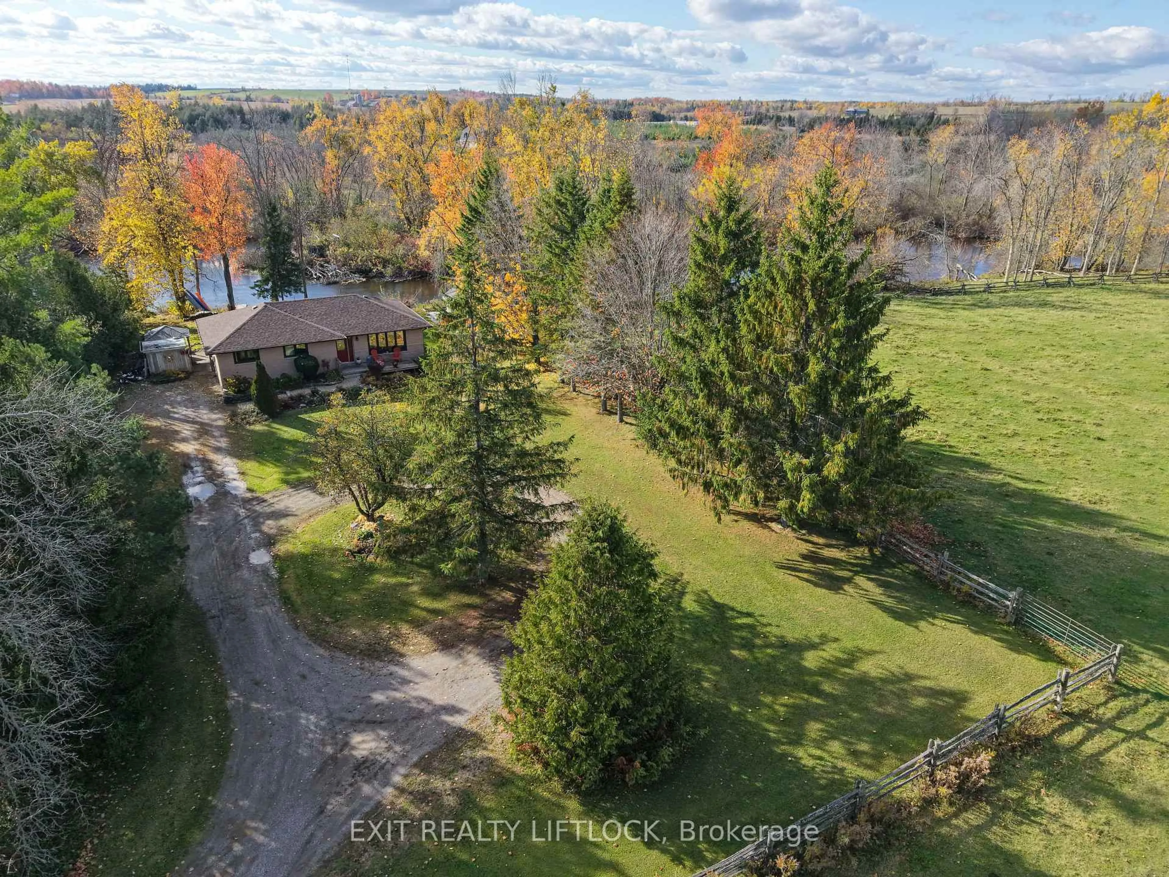 A pic from outside/outdoor area/front of a property/back of a property/a pic from drone, water/lake/river/ocean view for 2146 Highway 7, Otonabee-South Monaghan Ontario K0L 2B0