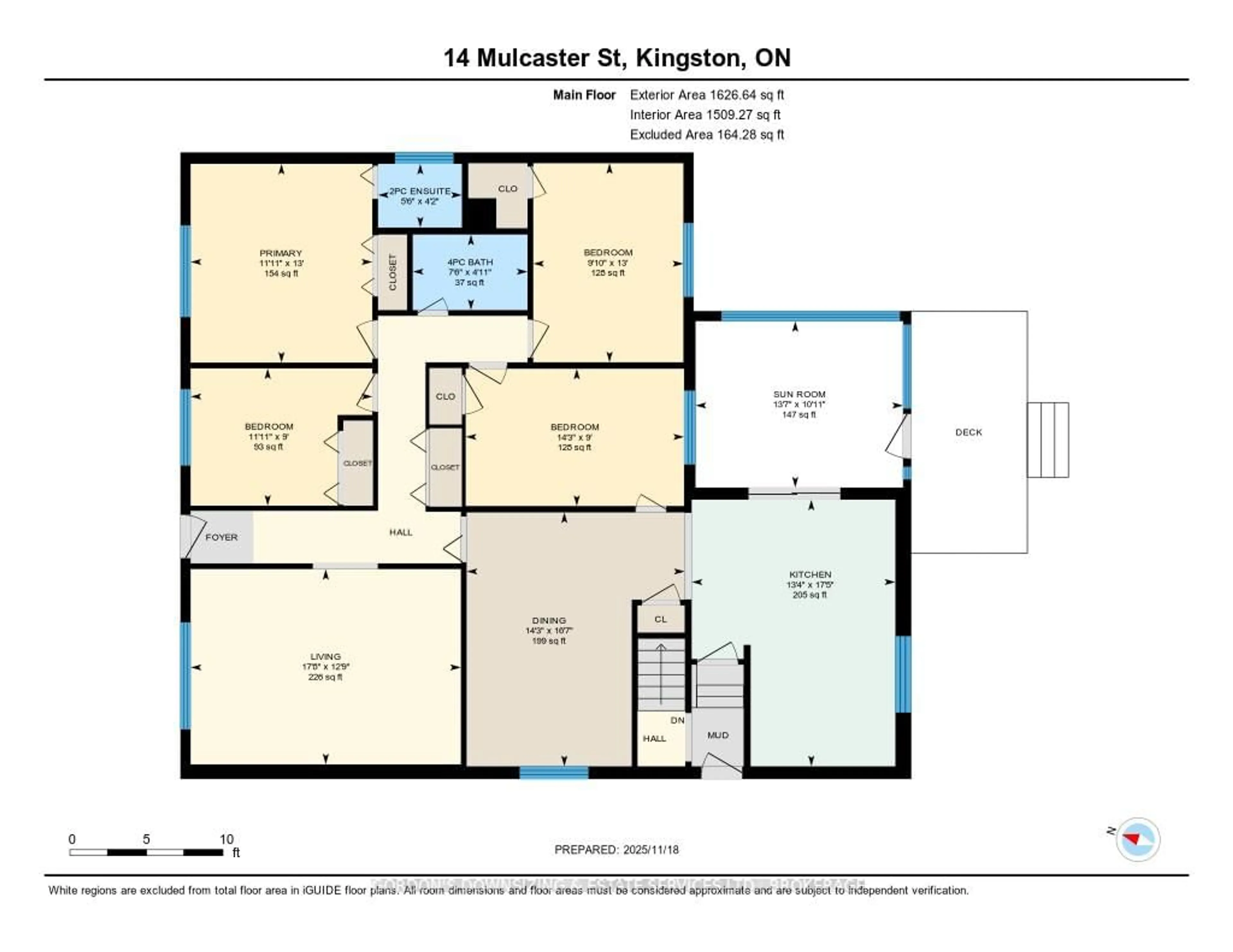 Floor plan for 14 Mulcaster St, Kingston Ontario K7M 2V5