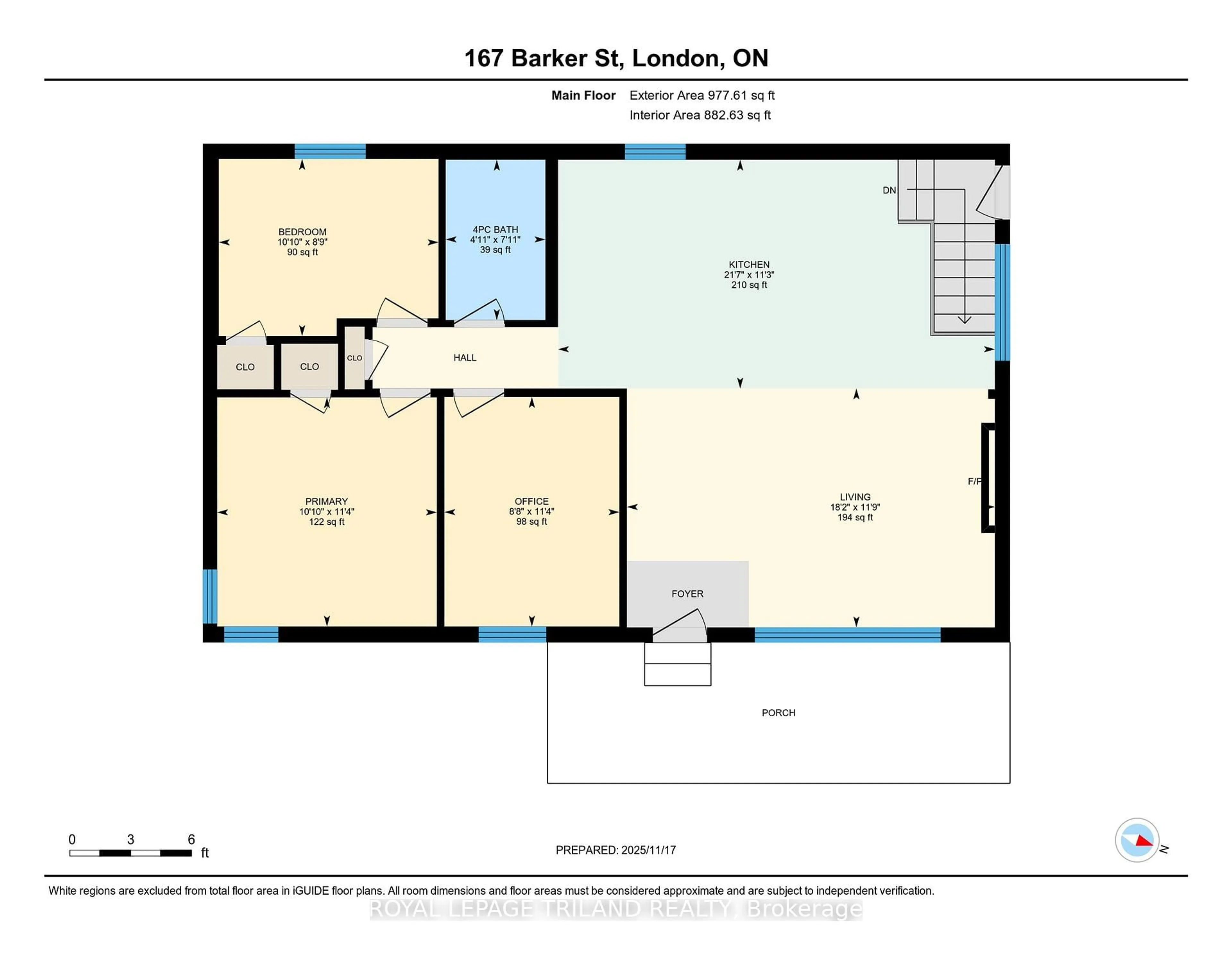 Floor plan for 167 Barker St, London East Ontario N5Y 1Y2