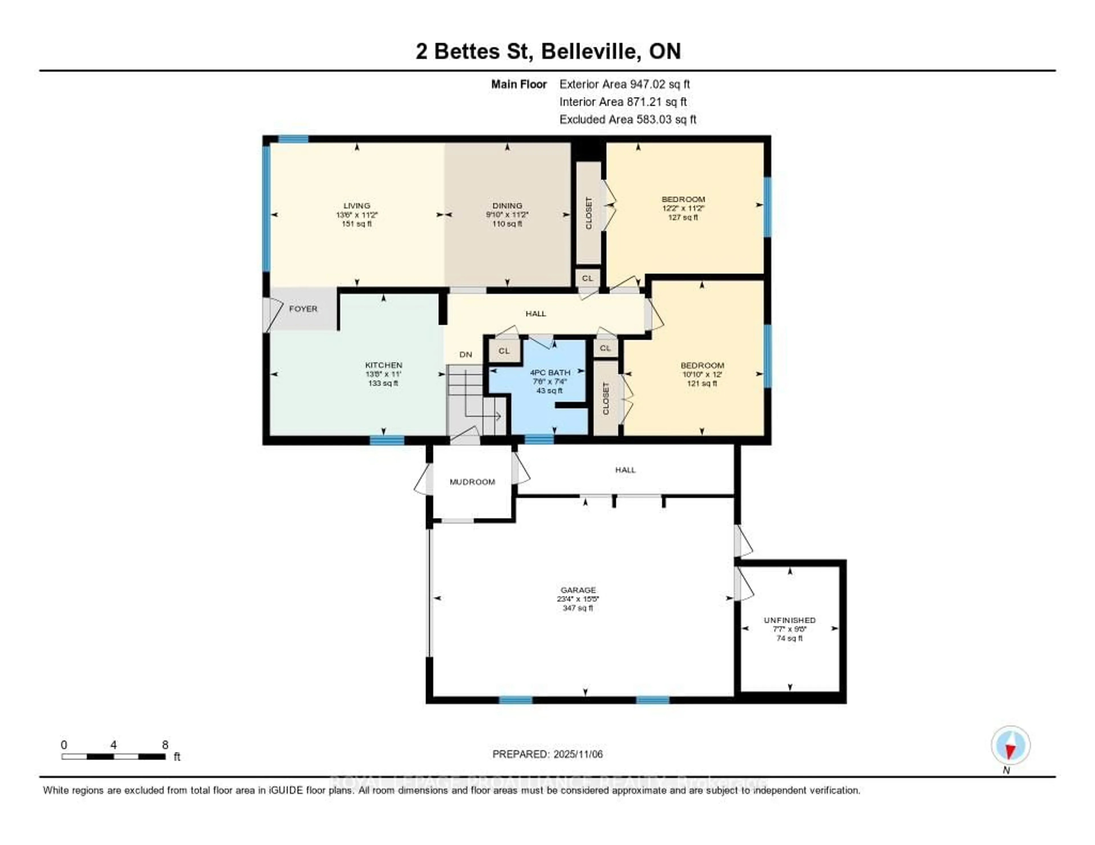 Floor plan for 2 BETTES St, Belleville Ontario K8N 3N3