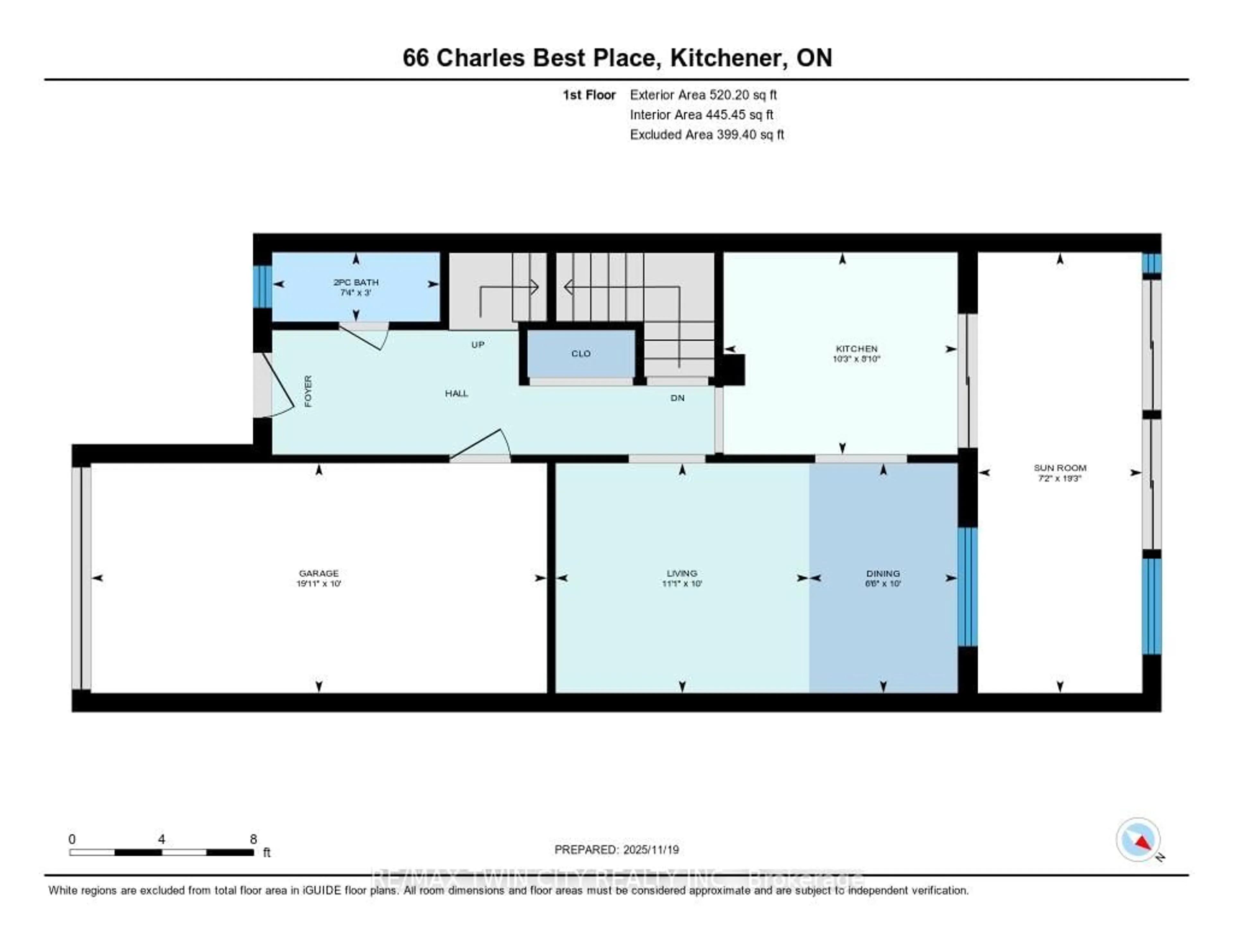 Floor plan for 66 Charles Best Pl, Kitchener Ontario N2M 5A3