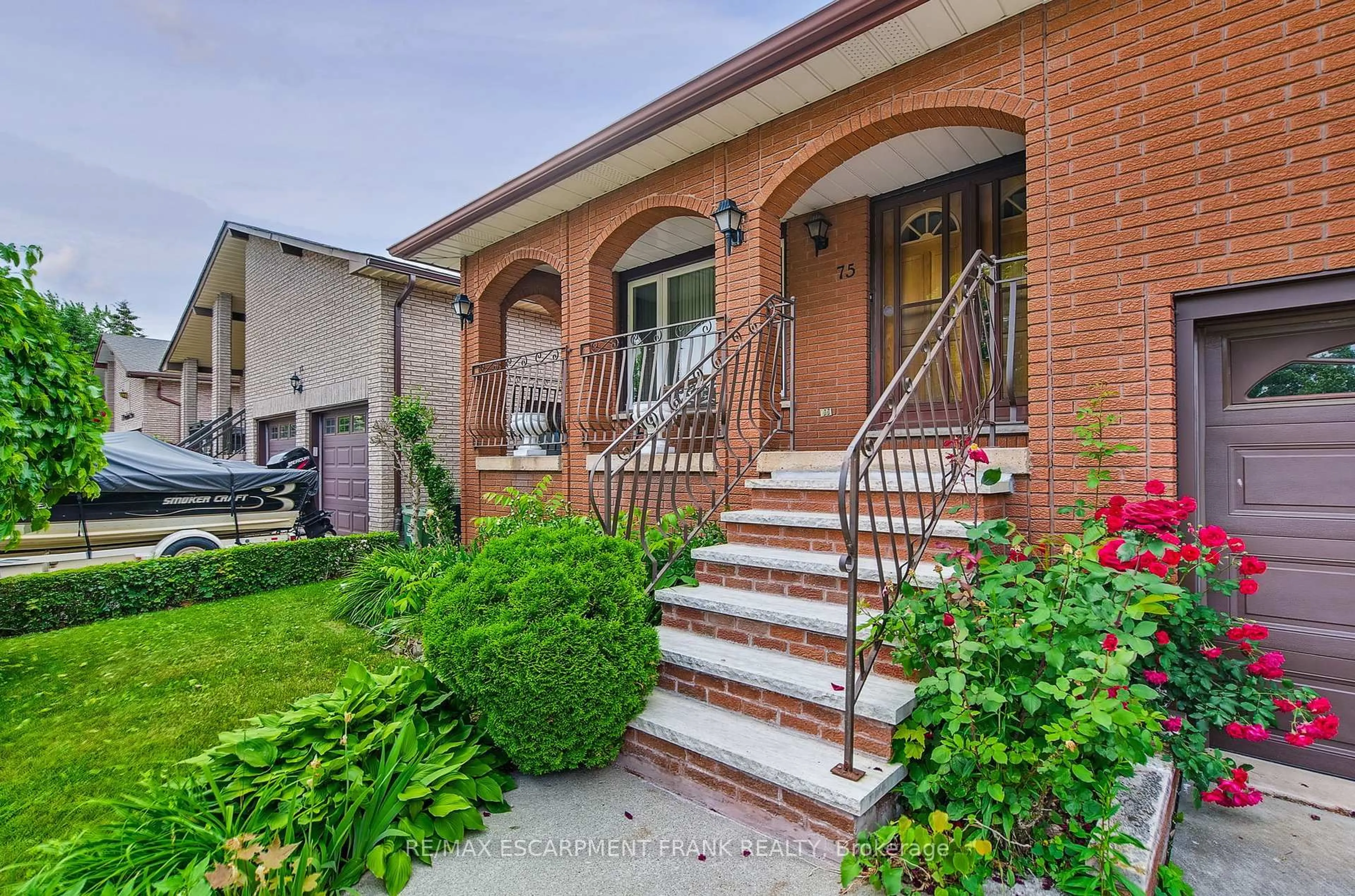 Home with brick exterior material, street for 75 President Dr, Hamilton Ontario L8G 4L7