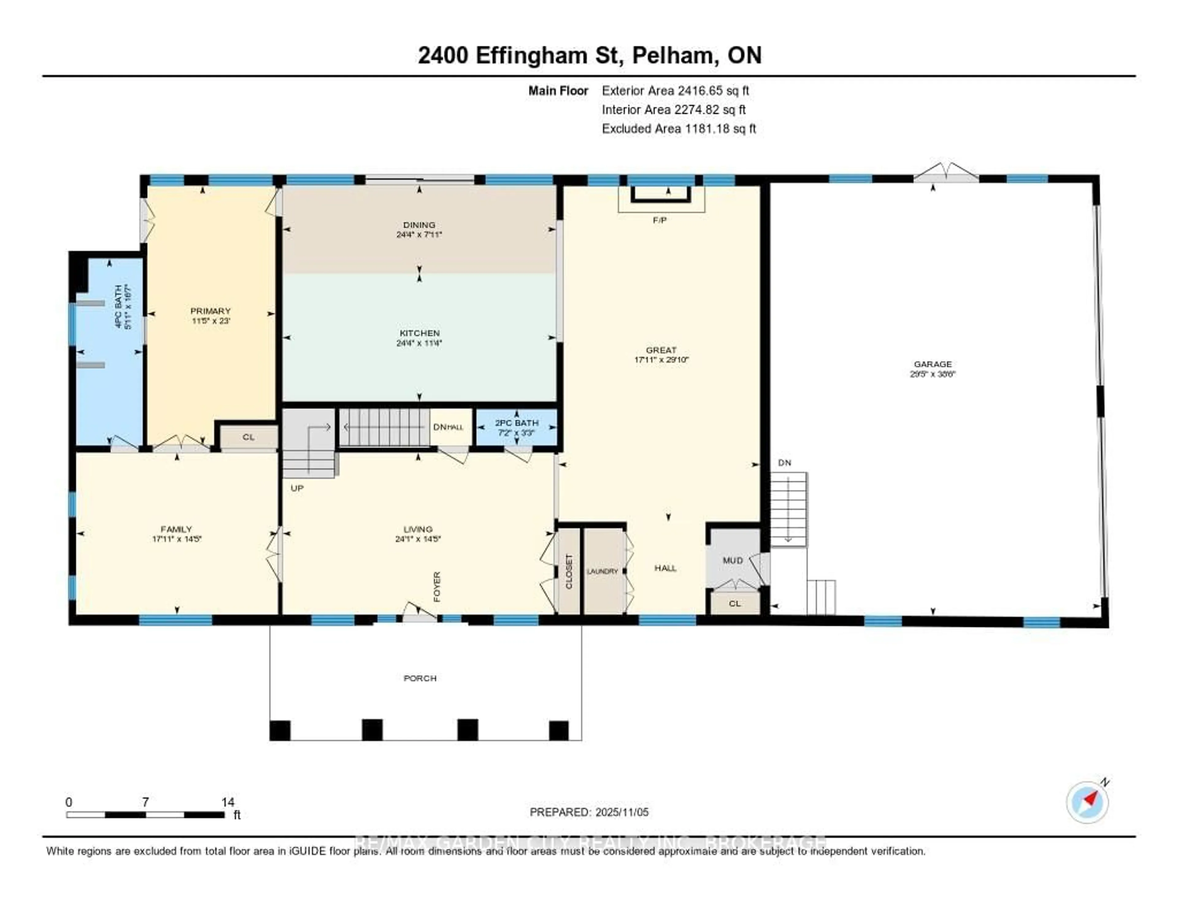 Floor plan for 2400 Effingham St, Pelham Ontario L0S 1C0