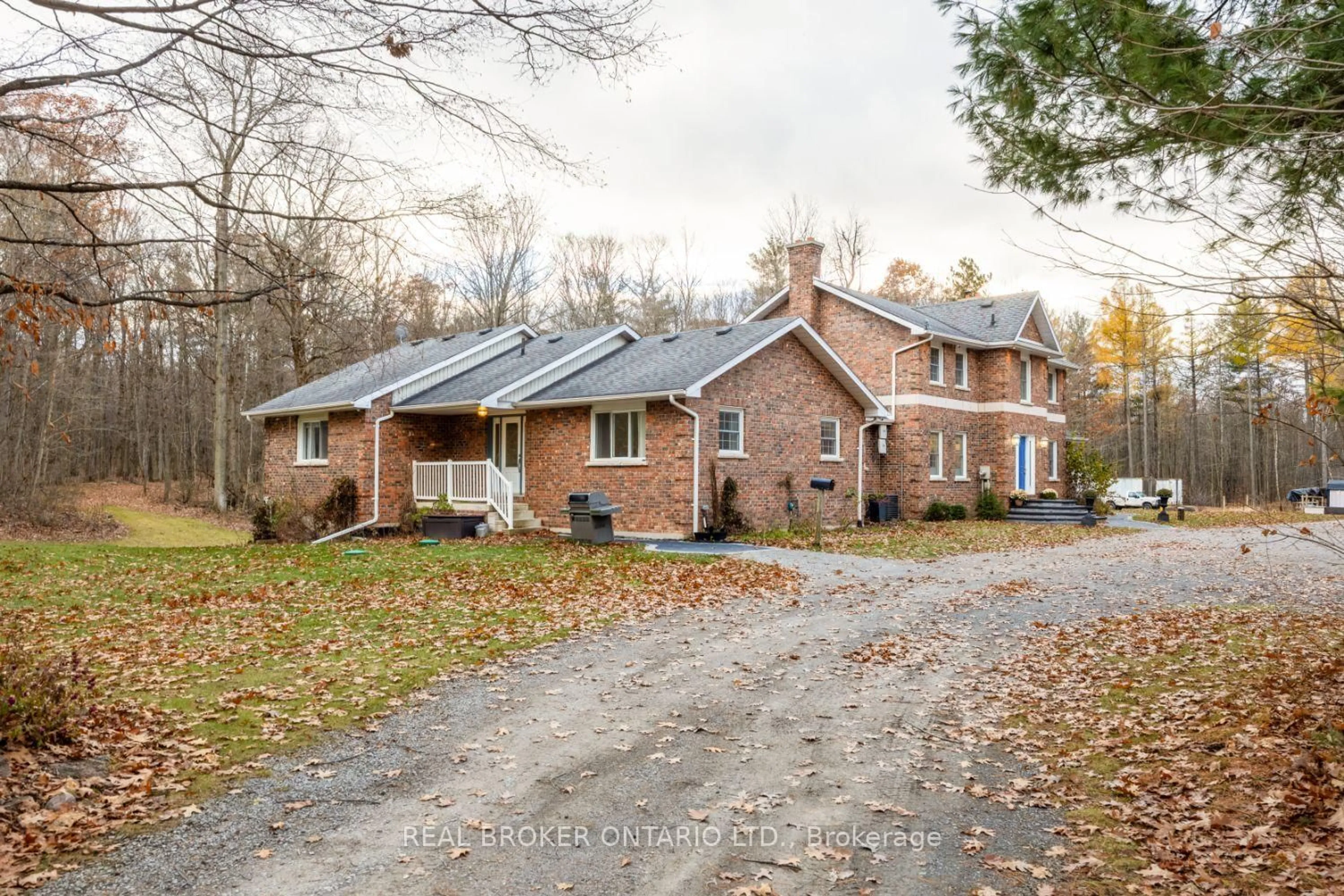 Home with brick exterior material, street for 398 Sandy Hook Rd, Kawartha Lakes Ontario L0A 1K0