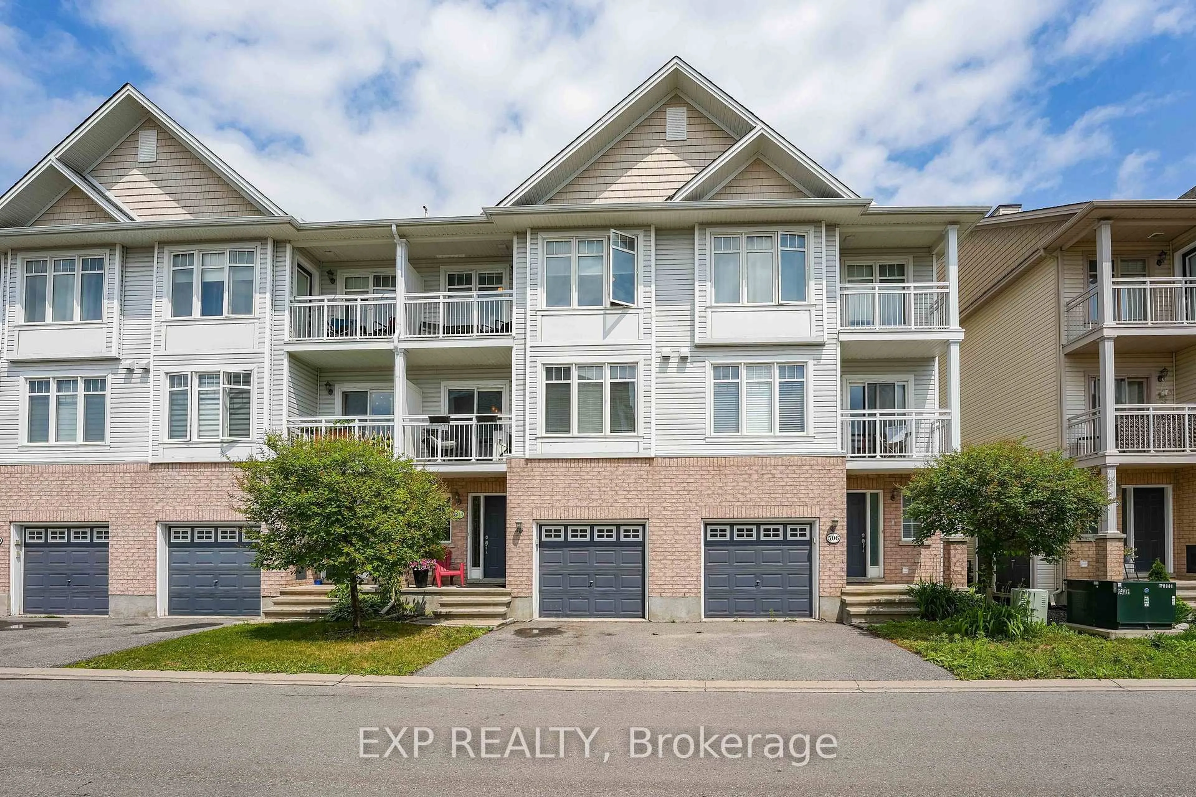 A pic from outside/outdoor area/front of a property/back of a property/a pic from drone, water/lake/river/ocean view for 504 BARHOLM Private, Ottawa Ontario K4B 1H9