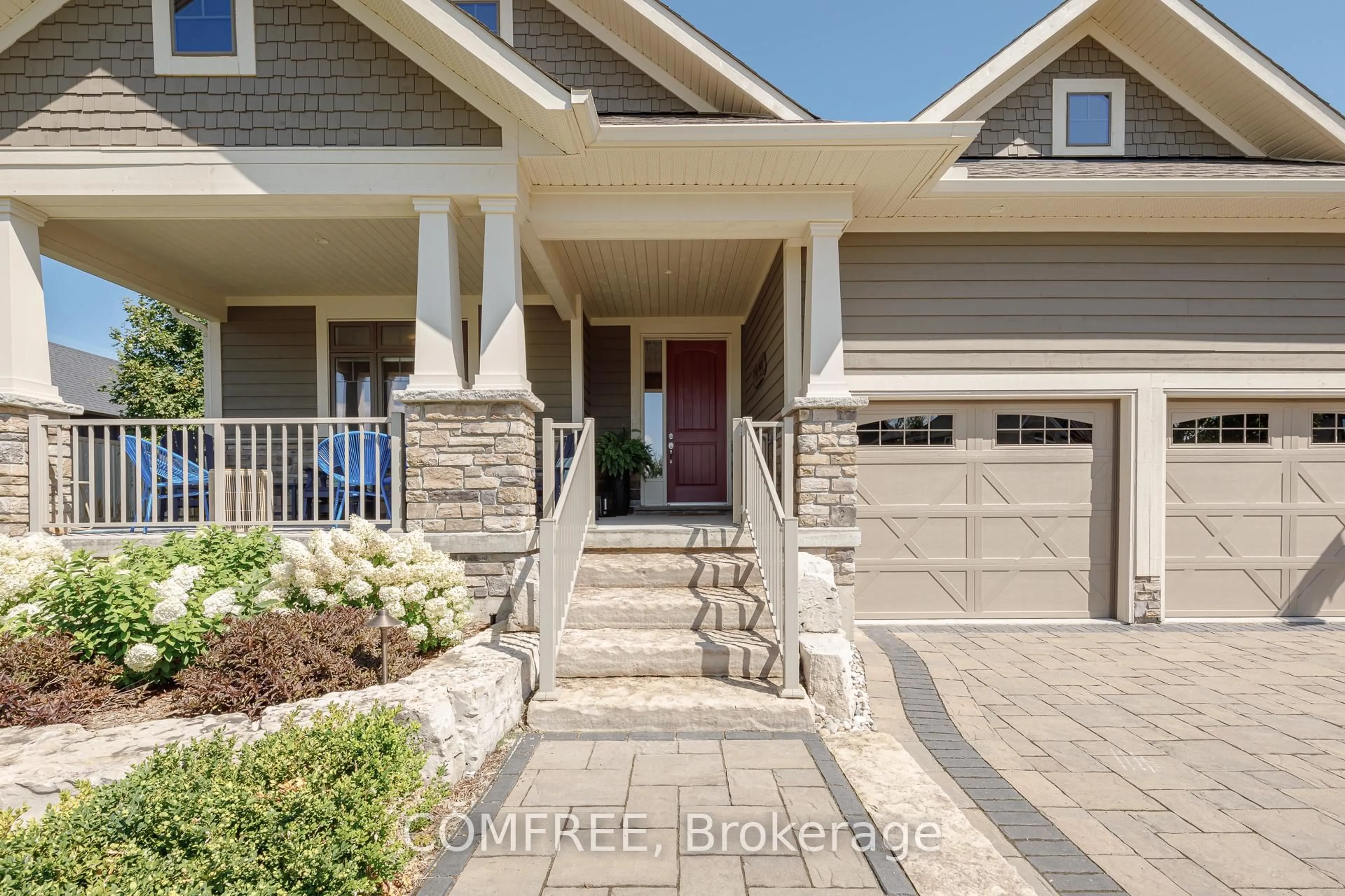 Home with brick exterior material, street for 106 High Bluff Lane, Blue Mountains Ontario N0H 2P0