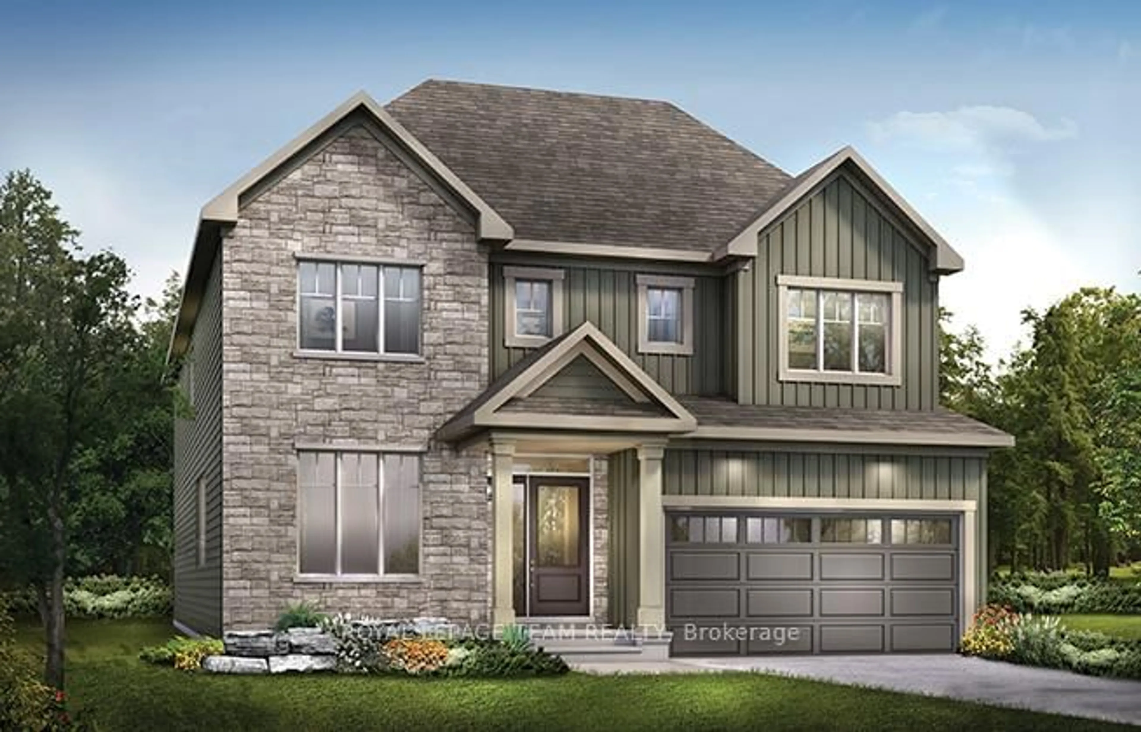 Home with brick exterior material, street for 364 Vibert Douglas Dr, Kanata Ontario K2W 0M4