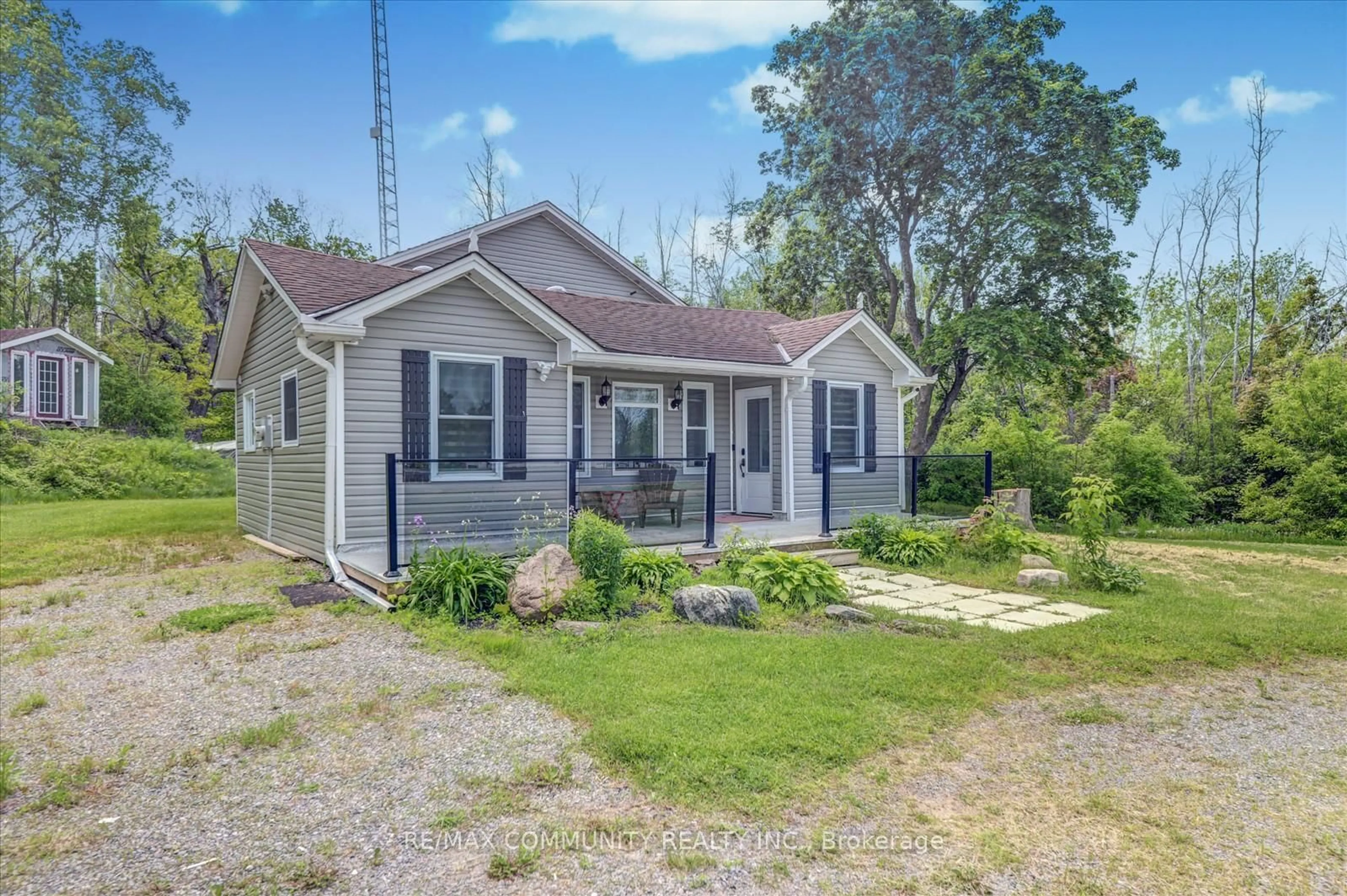 Home with vinyl exterior material, street for 5661 Rice Lake Scenic Dr, Hamilton Township Ontario K0K 2E0