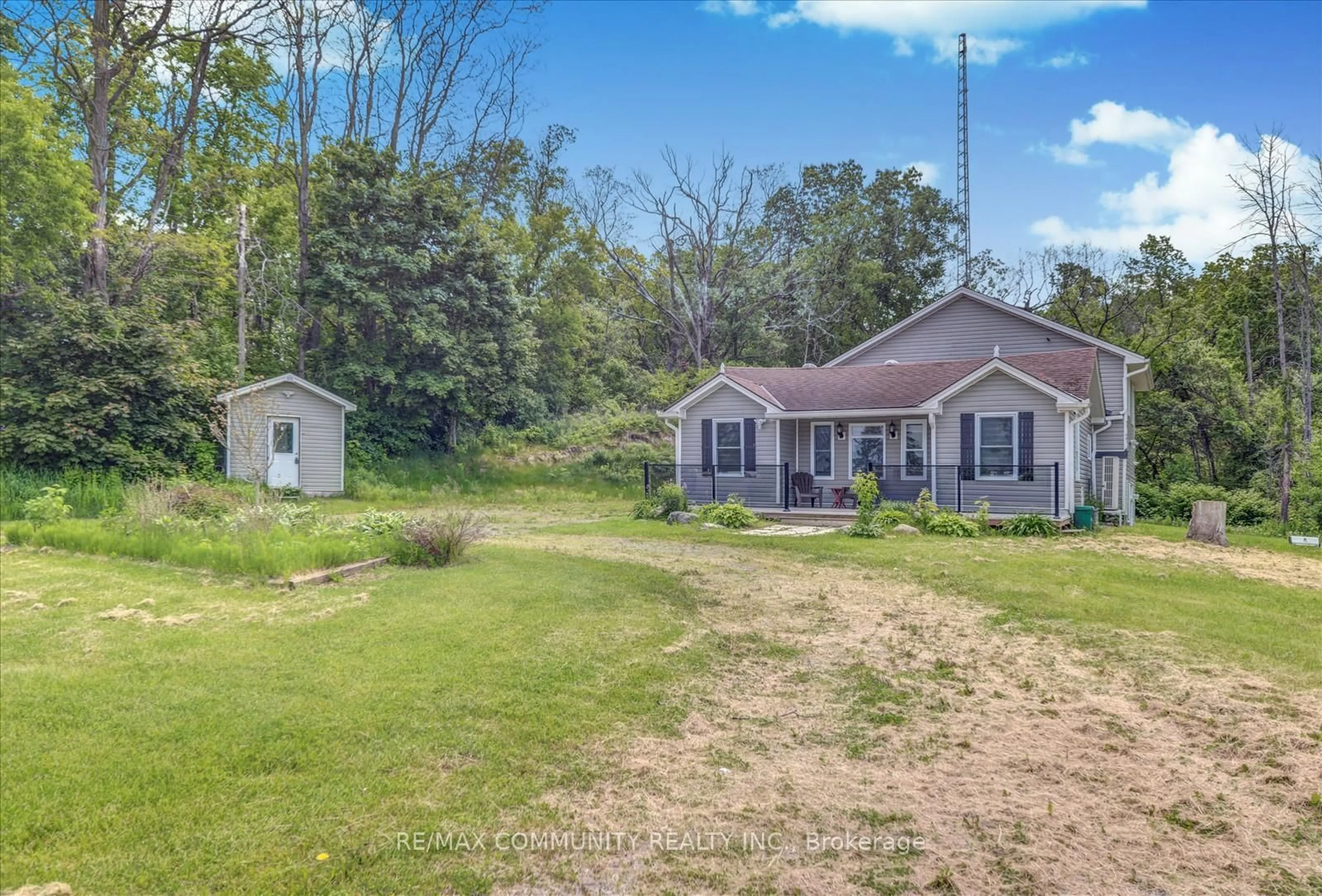 A pic from outside/outdoor area/front of a property/back of a property/a pic from drone, unknown for 5661 Rice Lake Scenic Dr, Hamilton Township Ontario K0K 2E0