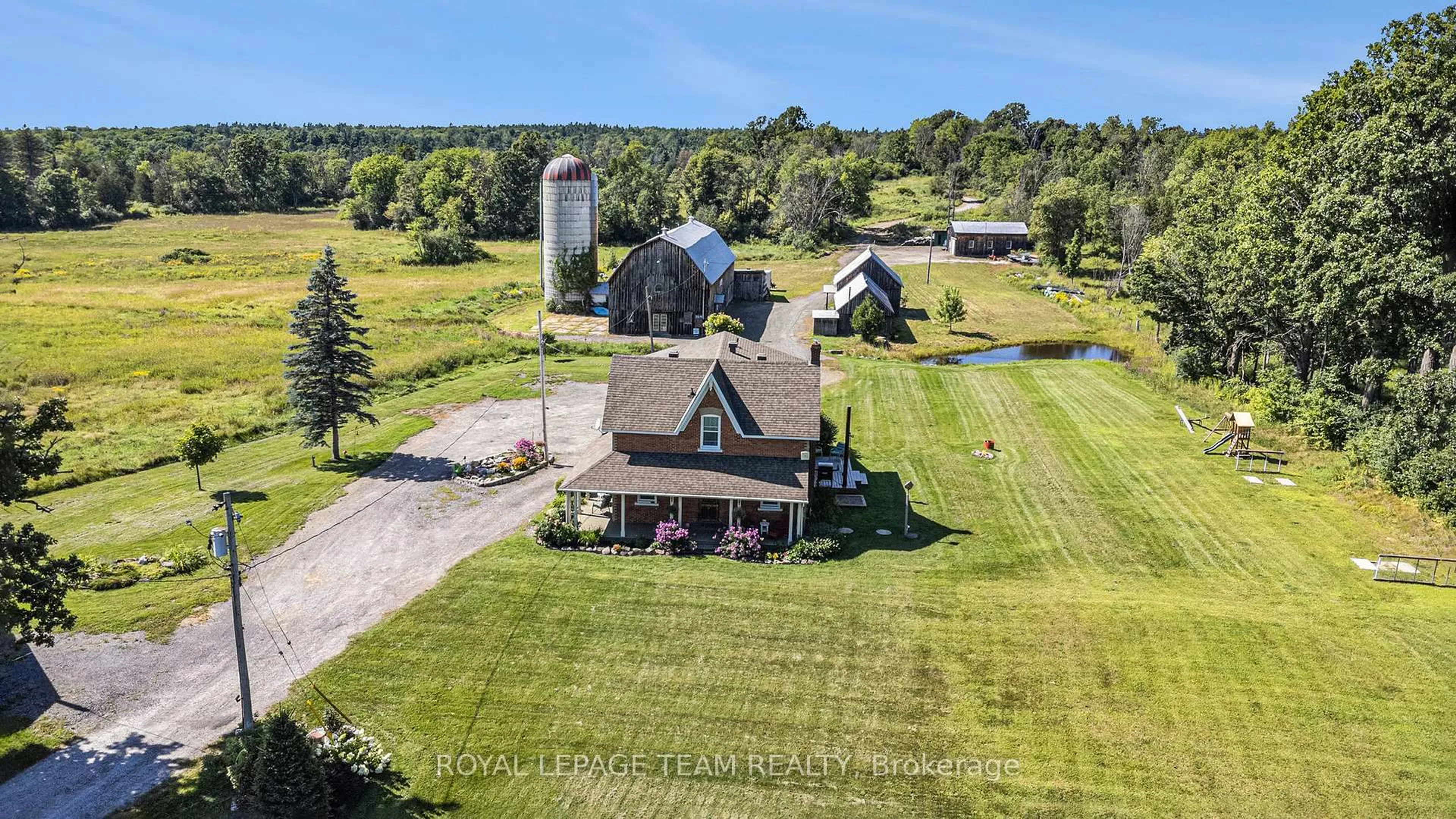 A pic from outside/outdoor area/front of a property/back of a property/a pic from drone, water/lake/river/ocean view for 20468 7, Maberly Ontario K0H 2B0