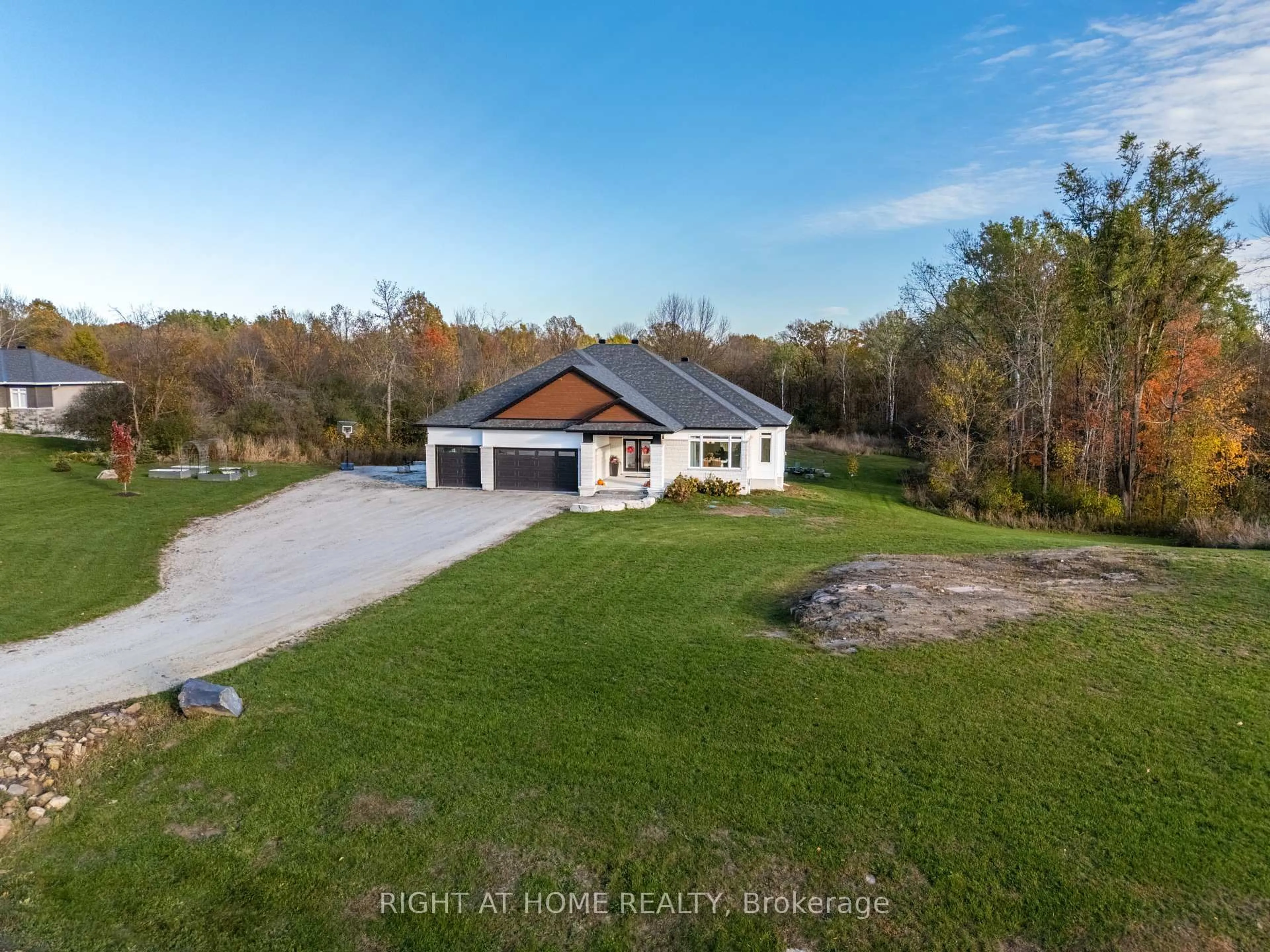 A pic from outside/outdoor area/front of a property/back of a property/a pic from drone, water/lake/river/ocean view for 119 Ernest Way, Carleton Place Ontario K7H 0B3