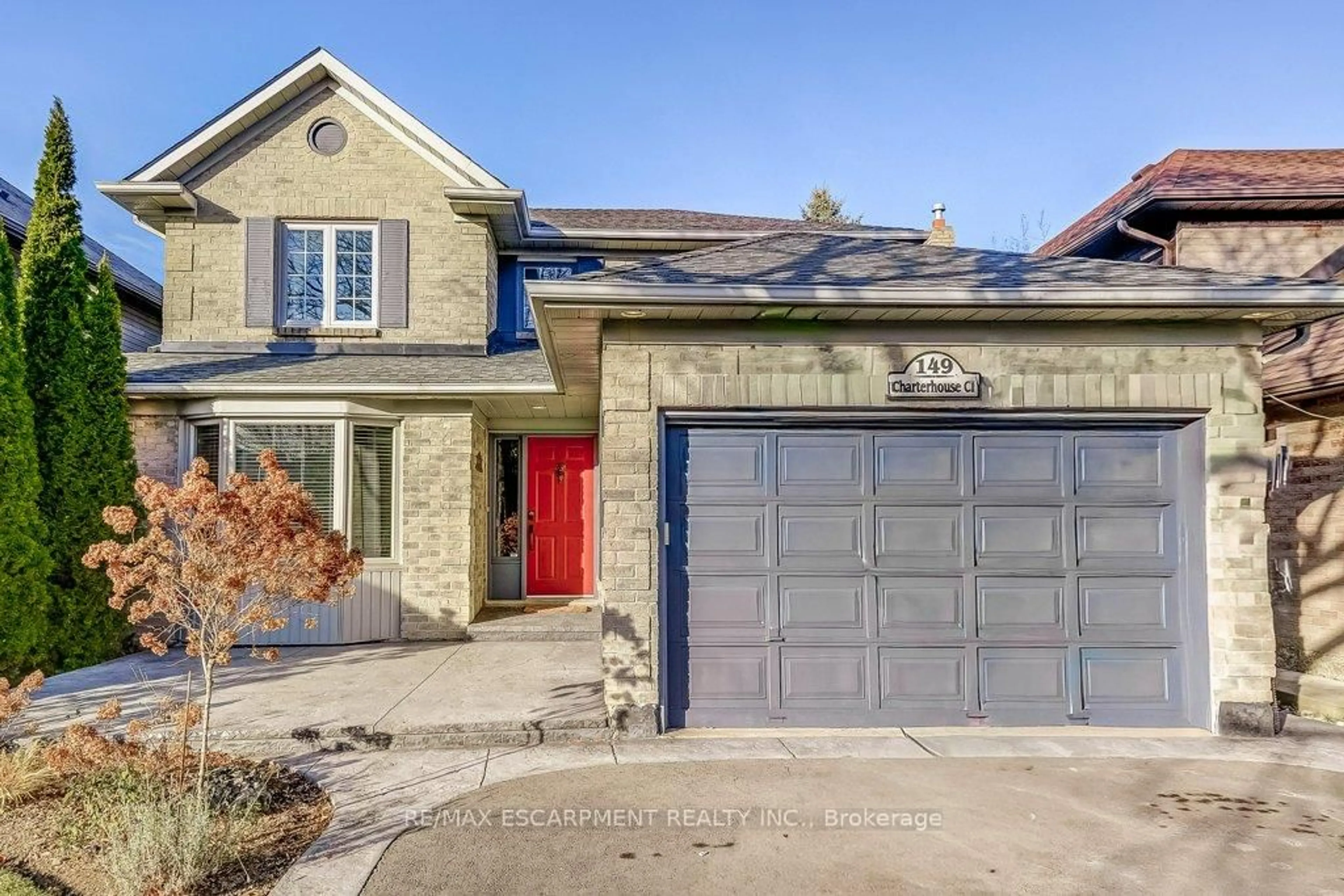 Home with brick exterior material, street for 149 Charterhouse Cres, Hamilton Ontario L9G 4M6